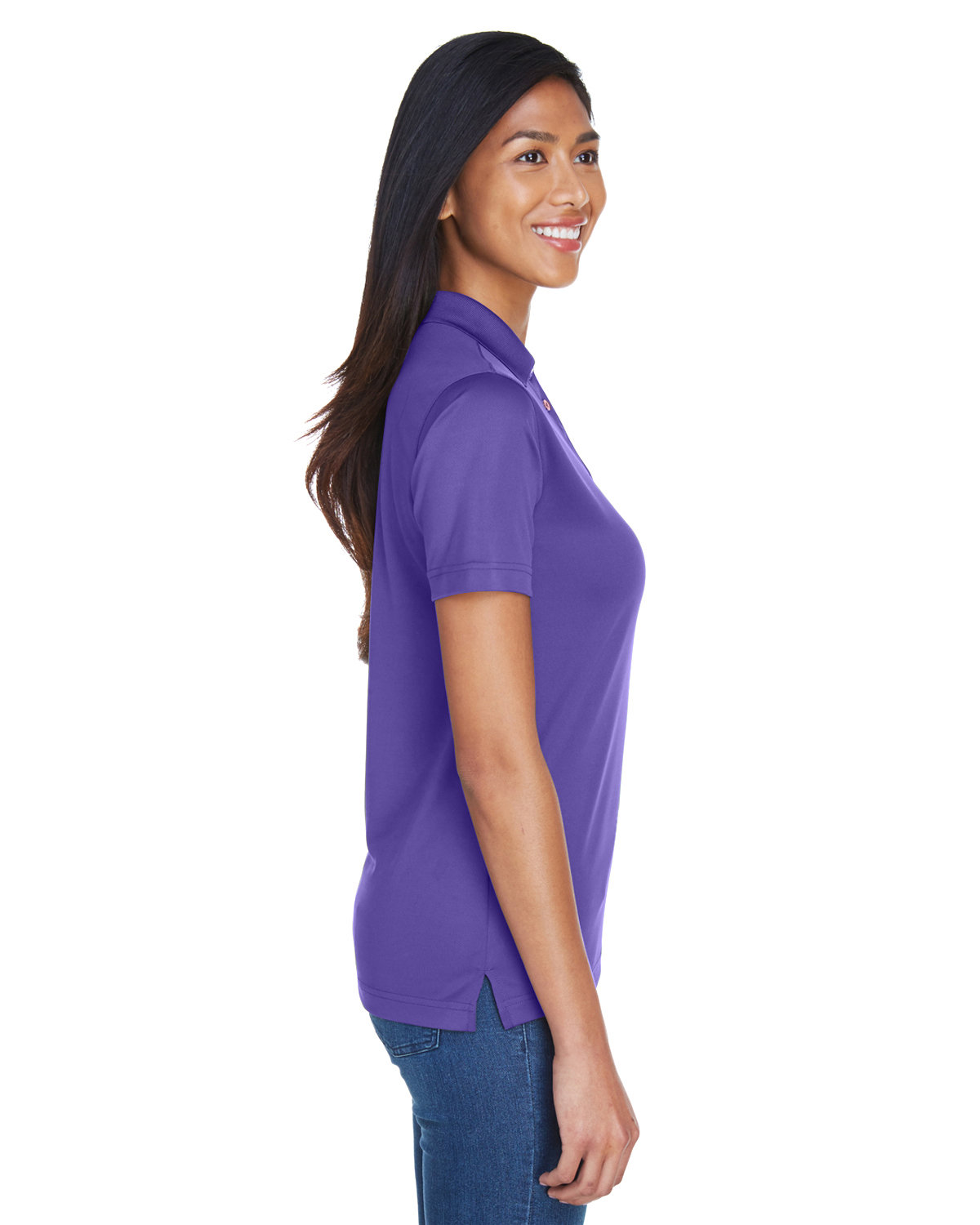 8404 Ultraclub Ladies Cool & Dry Sport Polo - Siide Image