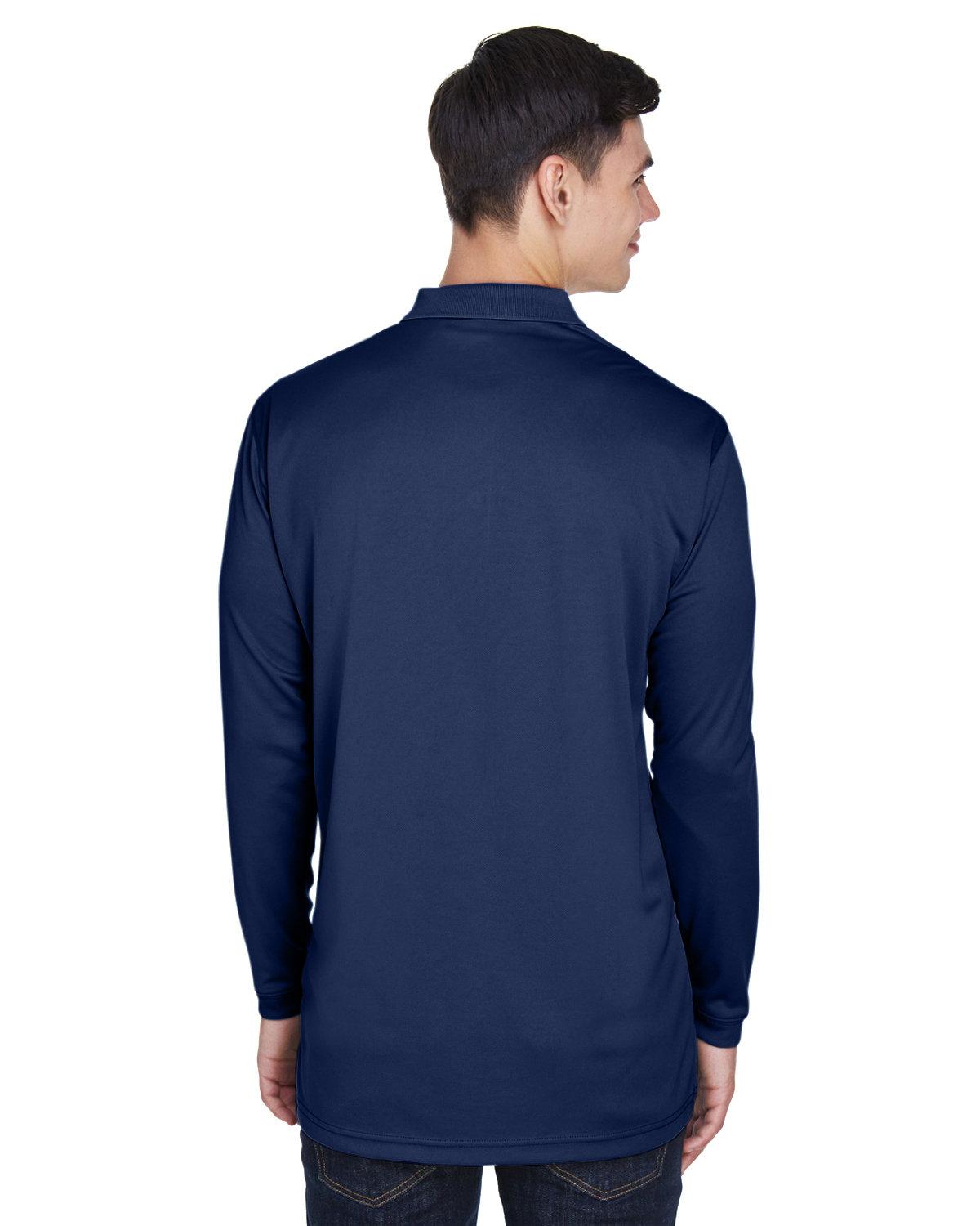 8405LS UltraClub Adult Cool & Dry Sport Long-Sleeve Polo - Back Image