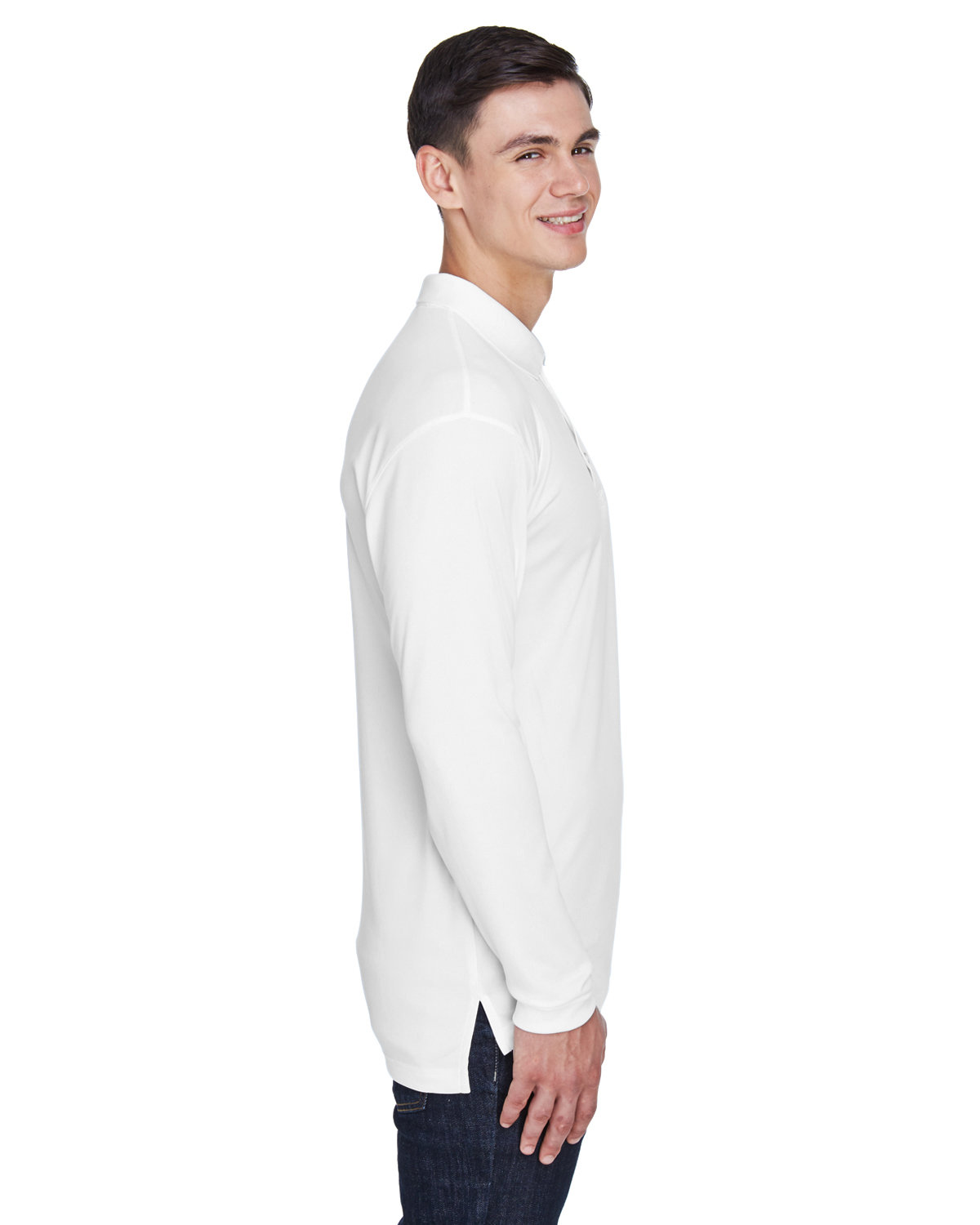 8405LS UltraClub Adult Cool & Dry Sport Long-Sleeve Polo - Siide Image