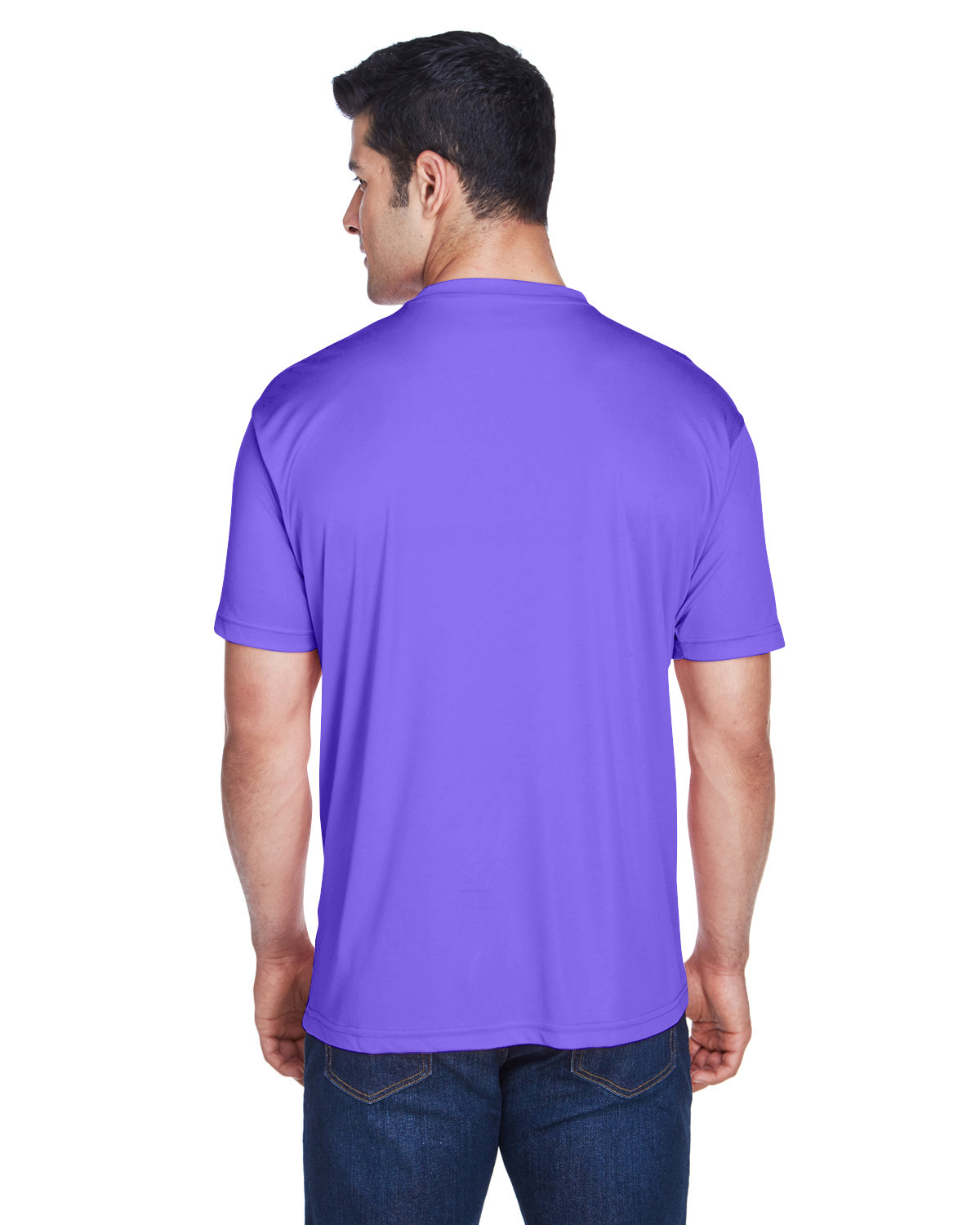 8420 UltraClub Mens Cool & Dry Sport Performance Interlock T-Shirt - Back Image