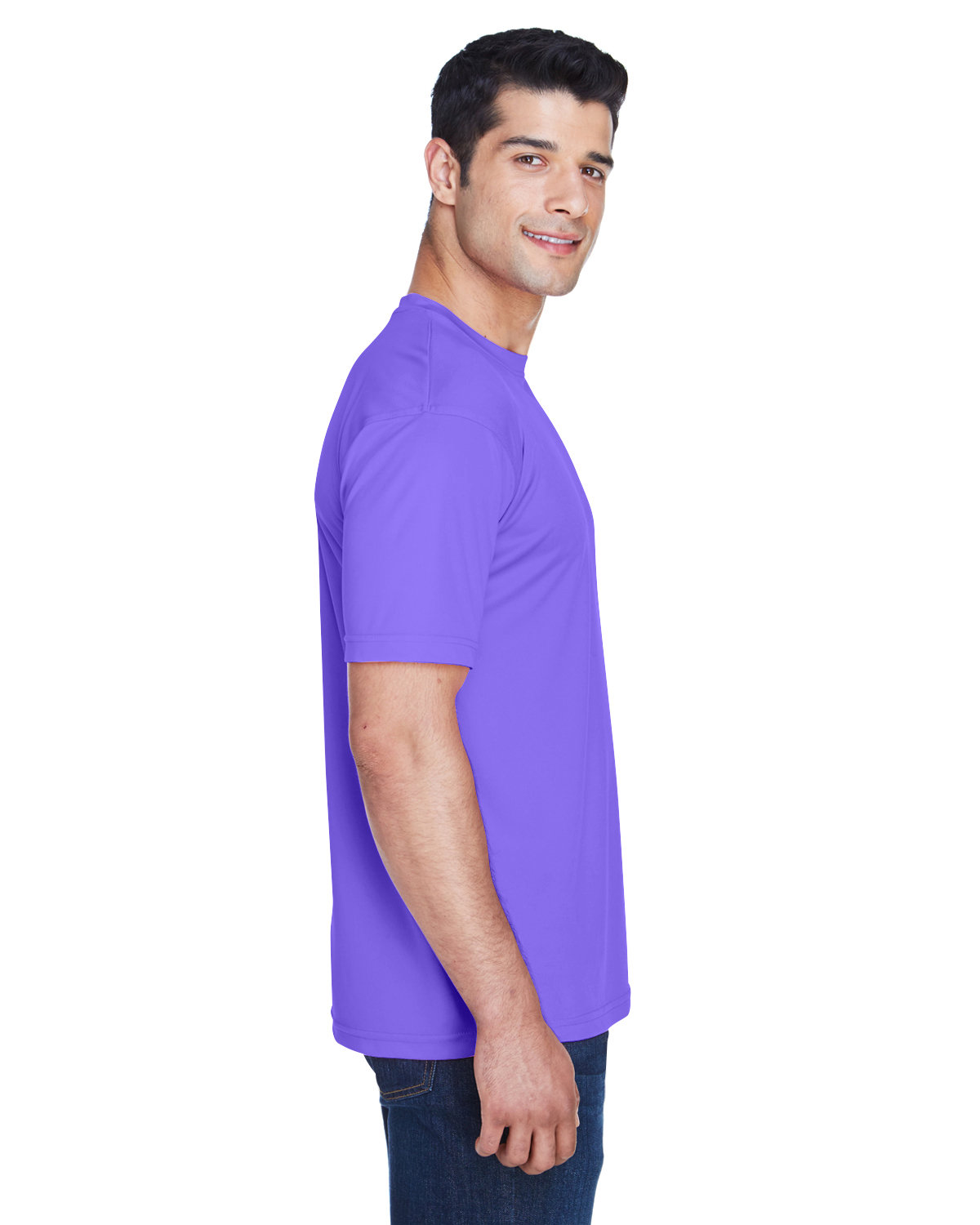 8420 UltraClub Mens Cool & Dry Sport Performance Interlock T-Shirt - Siide Image