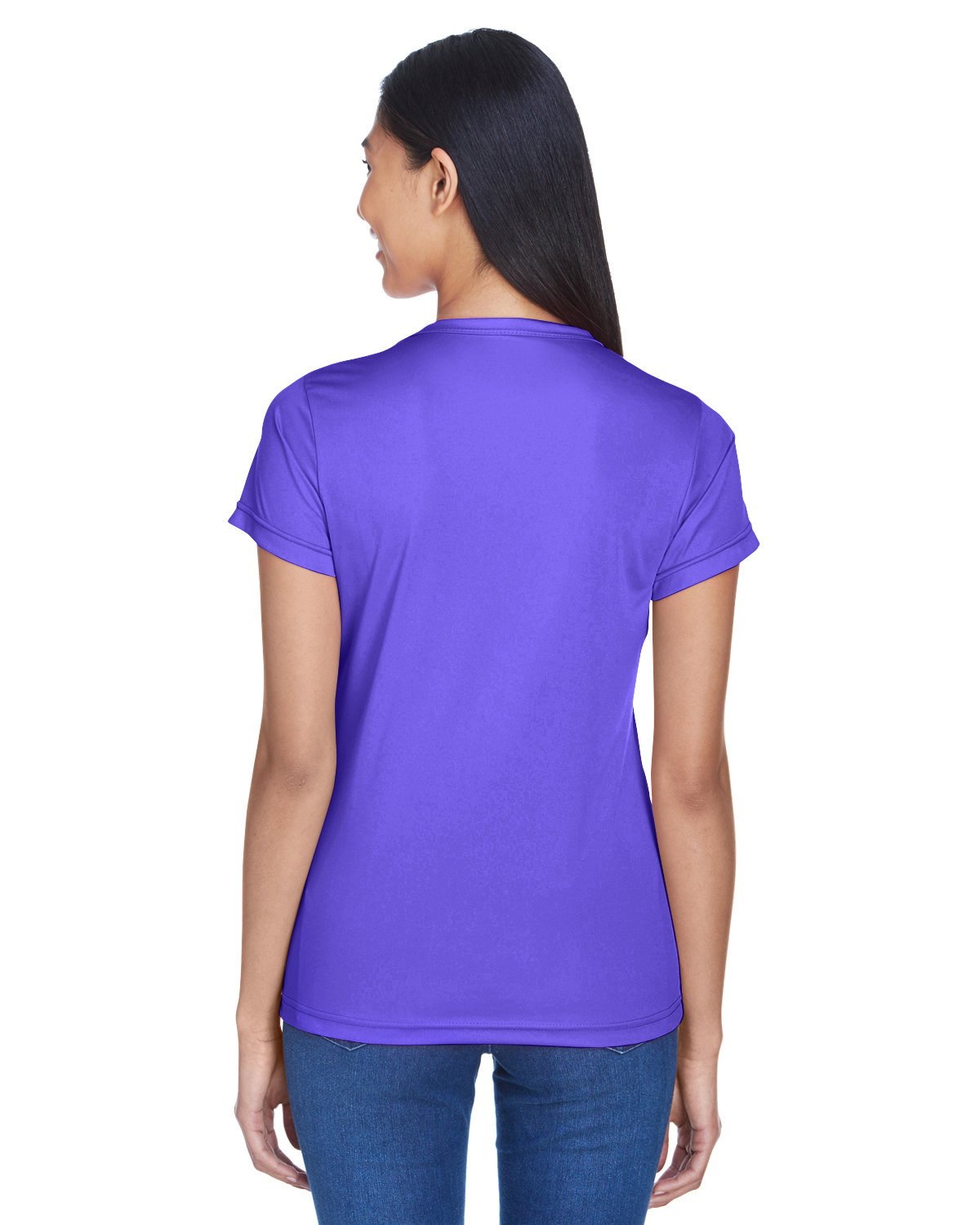 8420L UltraClub Ladies Cool & Dry Sport Performance Interlock T-Shirt - Back Image