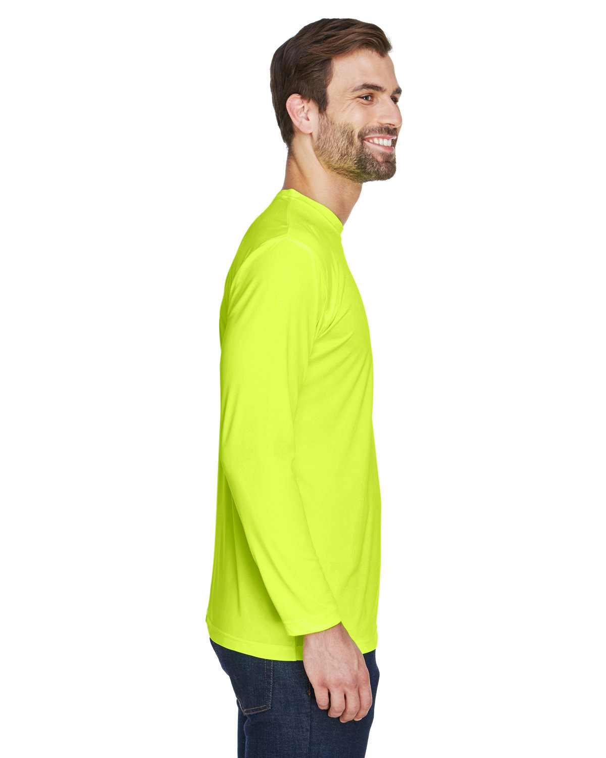 8422 UltraClub Adult Cool & Dry Sport Long-Sleeve Performance Interlock T-Shirt 8422 UltraClub Adult Cool & Dry Sport Long-Sleeve Performance Interlock T-Shirt - Siide Image
