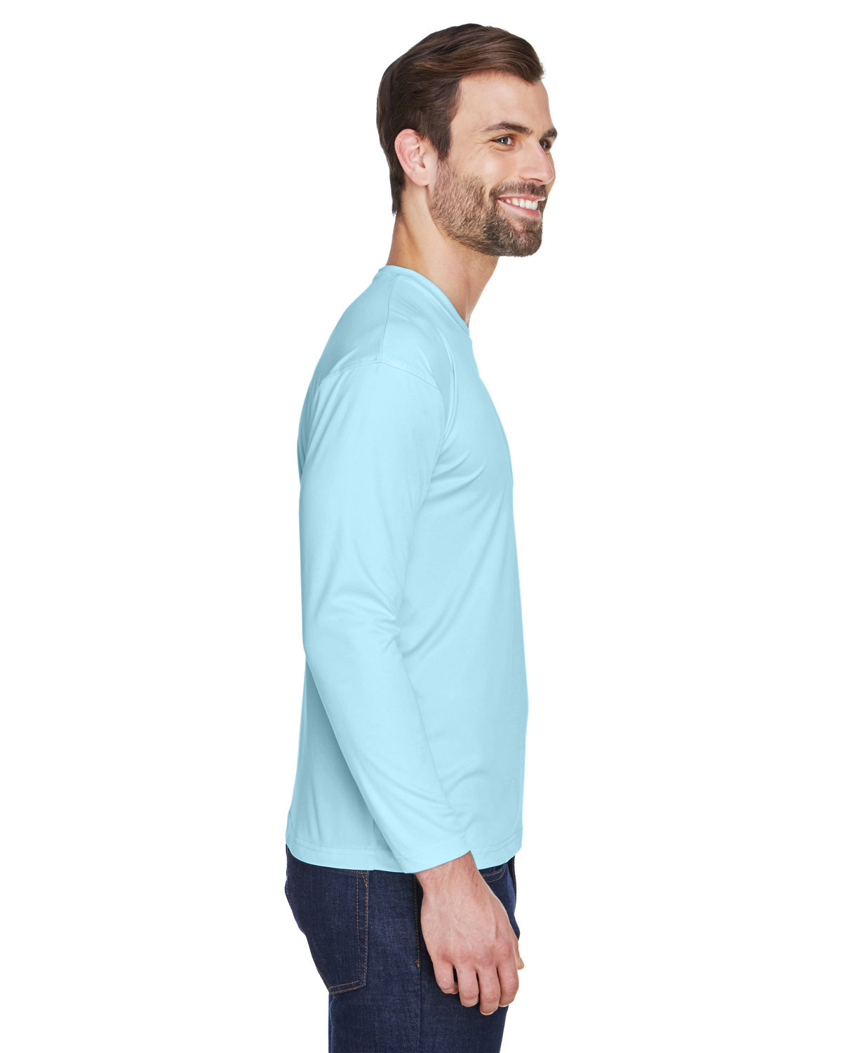 8422 UltraClub Adult Cool & Dry Sport Long-Sleeve Performance Interlock T-Shirt - Siide Image