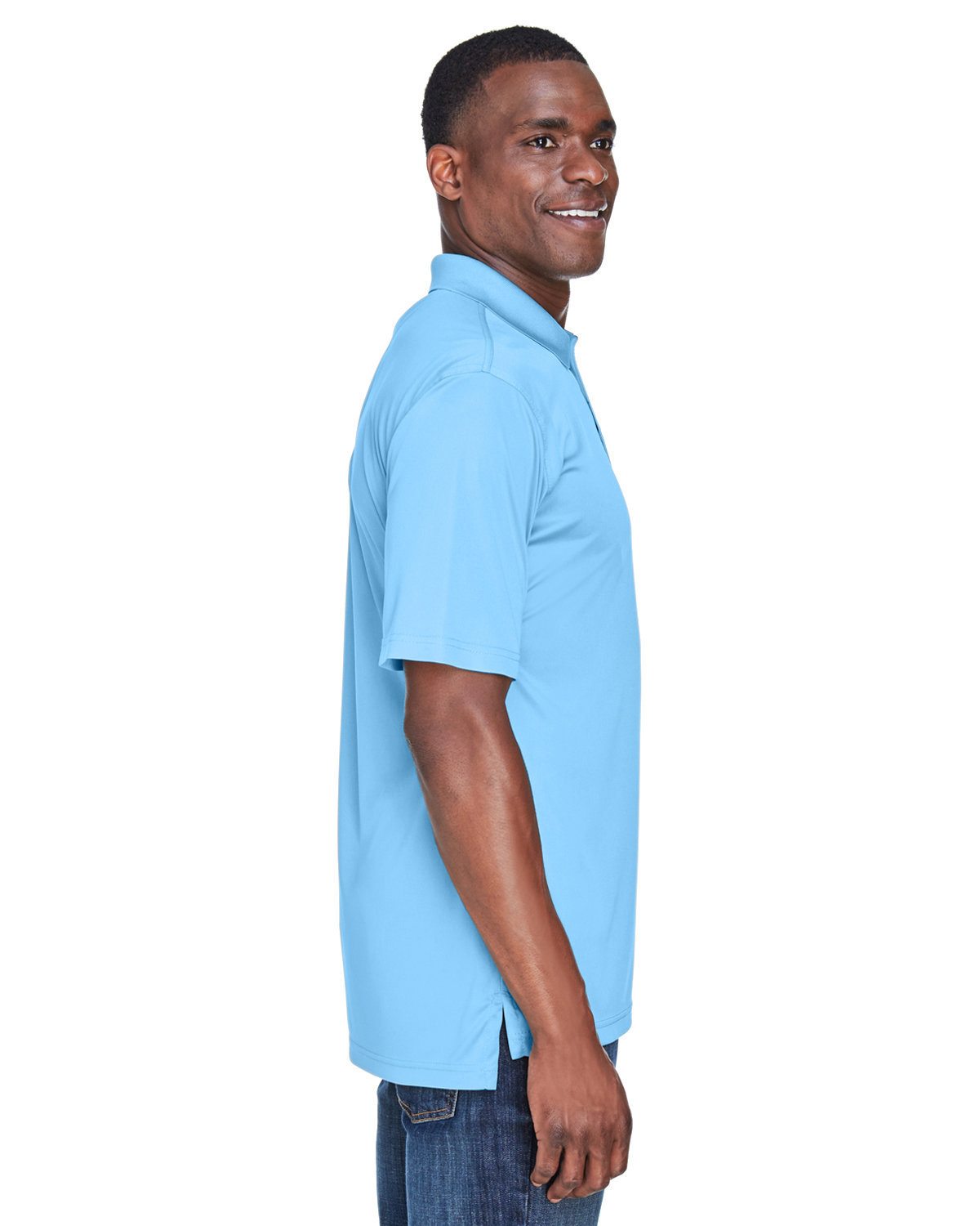 8425 UltraClub Mens Cool & Dry Sport Performance Interlock Polo 8425 UltraClub Mens Cool & Dry Sport Performance Interlock Polo - Siide Image
