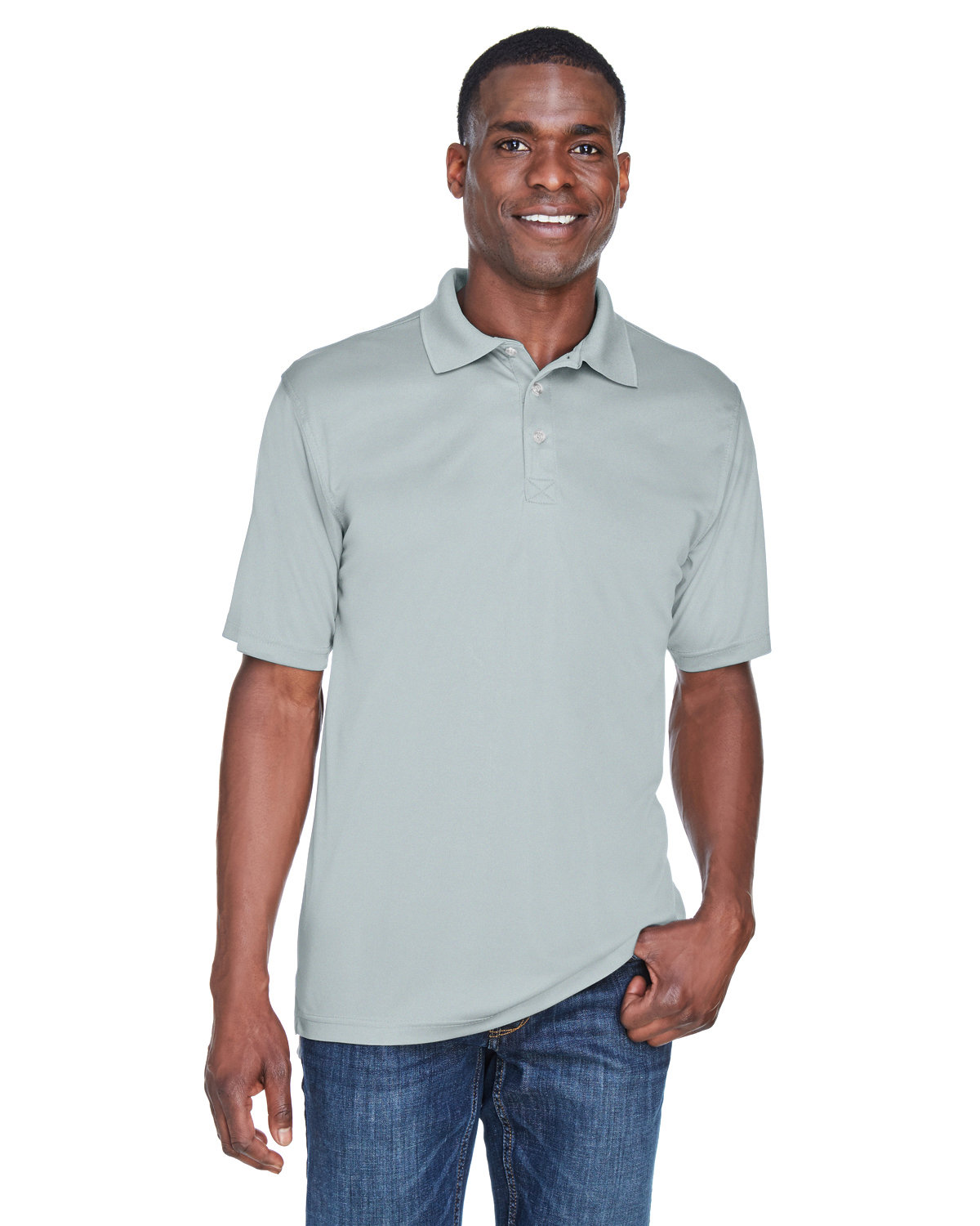 8425 UltraClub Mens Cool & Dry Sport Performance Interlock Polo