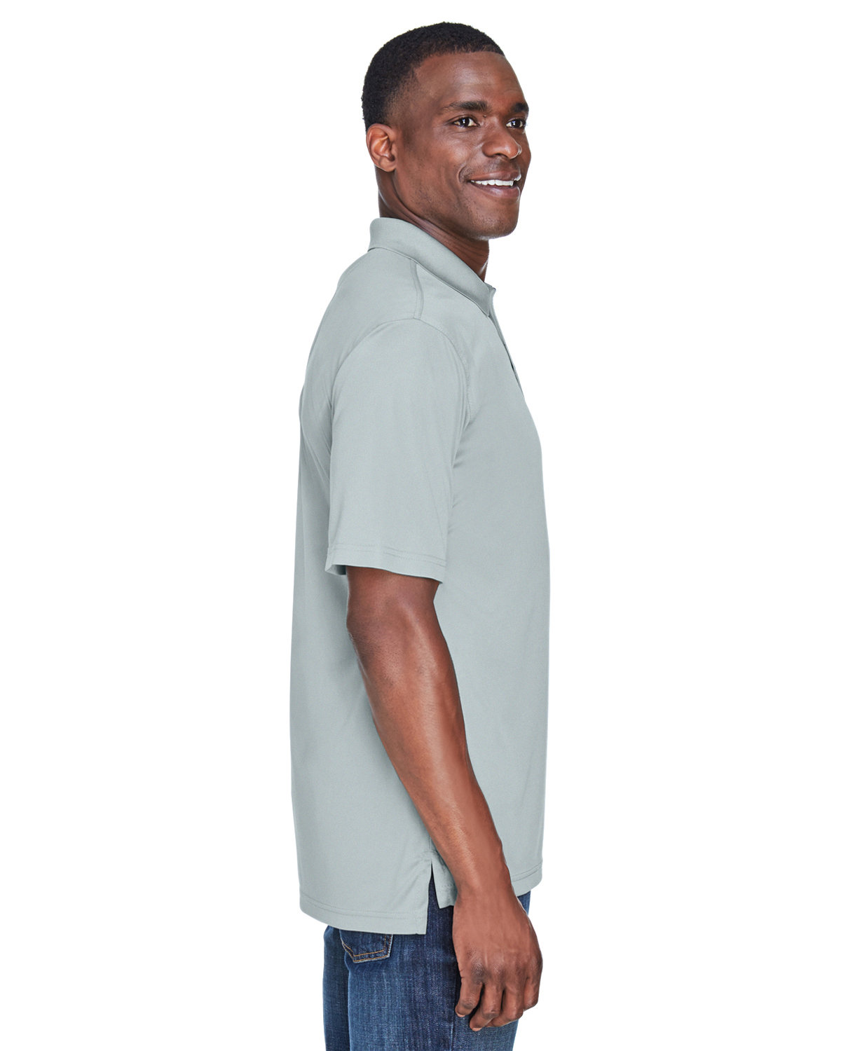 8425 UltraClub Mens Cool & Dry Sport Performance Interlock Polo - Siide Image