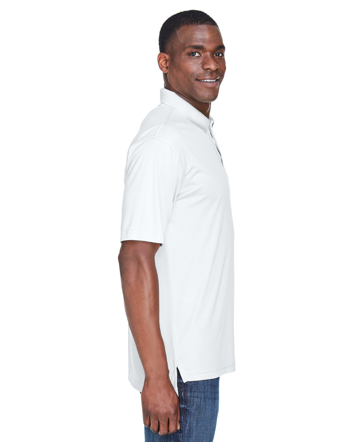 8425 UltraClub Mens Cool & Dry Sport Performance Interlock Polo 8425 UltraClub Mens Cool & Dry Sport Performance Interlock Polo - Siide Image