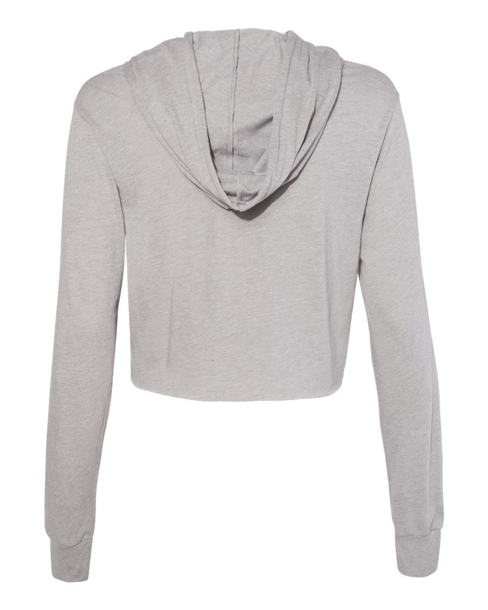 8512 Bella + Canvas Women’s Triblend Cropped Long Sleeve Hoodie - Back Image