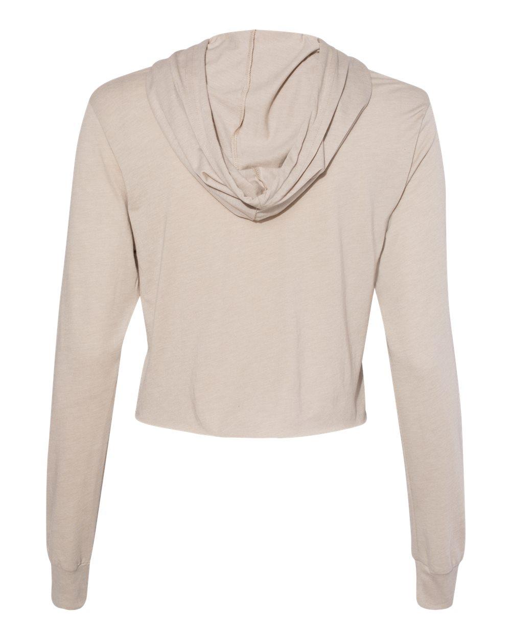 8512 Bella + Canvas Women’s Triblend Cropped Long Sleeve Hoodie - Back Image