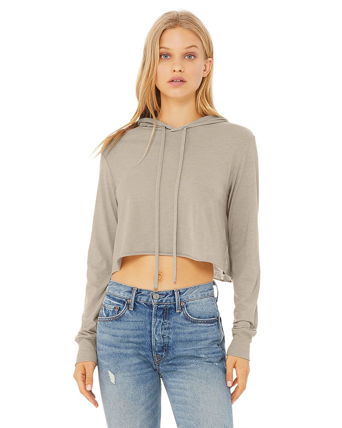 8512 Bella + Canvas Women’s Triblend Cropped Long Sleeve Hoodie 8512 Bella + Canvas Women’s Triblend Cropped Long Sleeve Hoodie