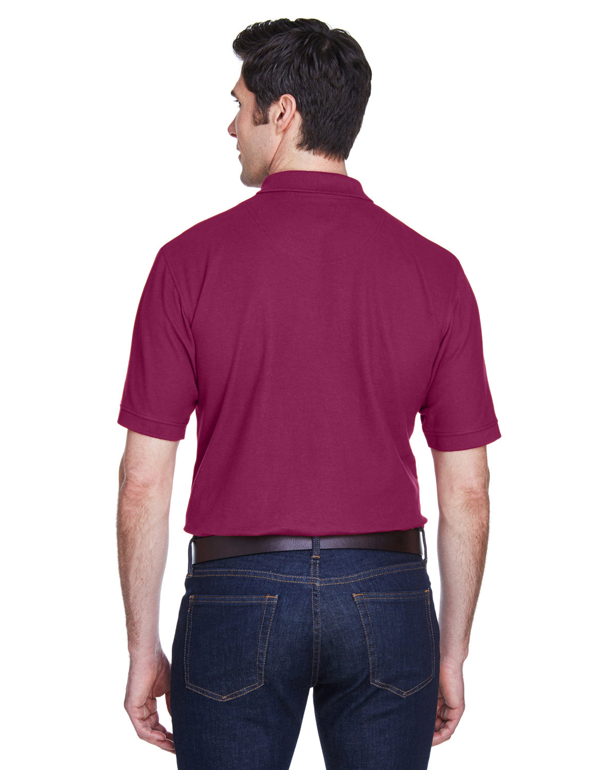 8540 UltraClub Mens Whisper Piqué Polo - Back Image