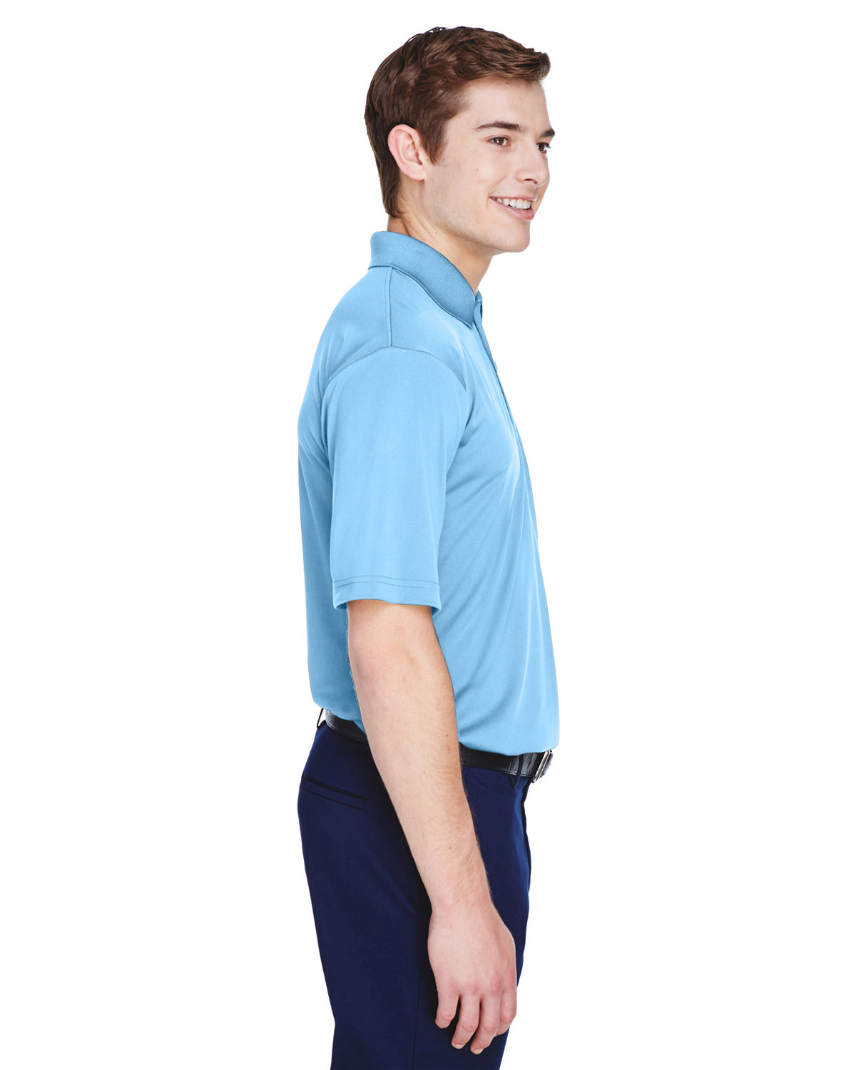 8610 UltraClub Mens Cool & Dry 8-Star Elite Performance Interlock Polo - Siide Image
