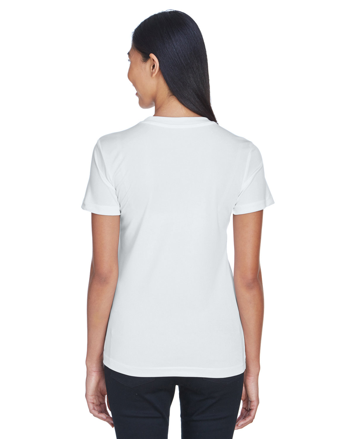 8620L UltraClub Ladies Cool & Dry Basic Performance T-Shirt - Back Image