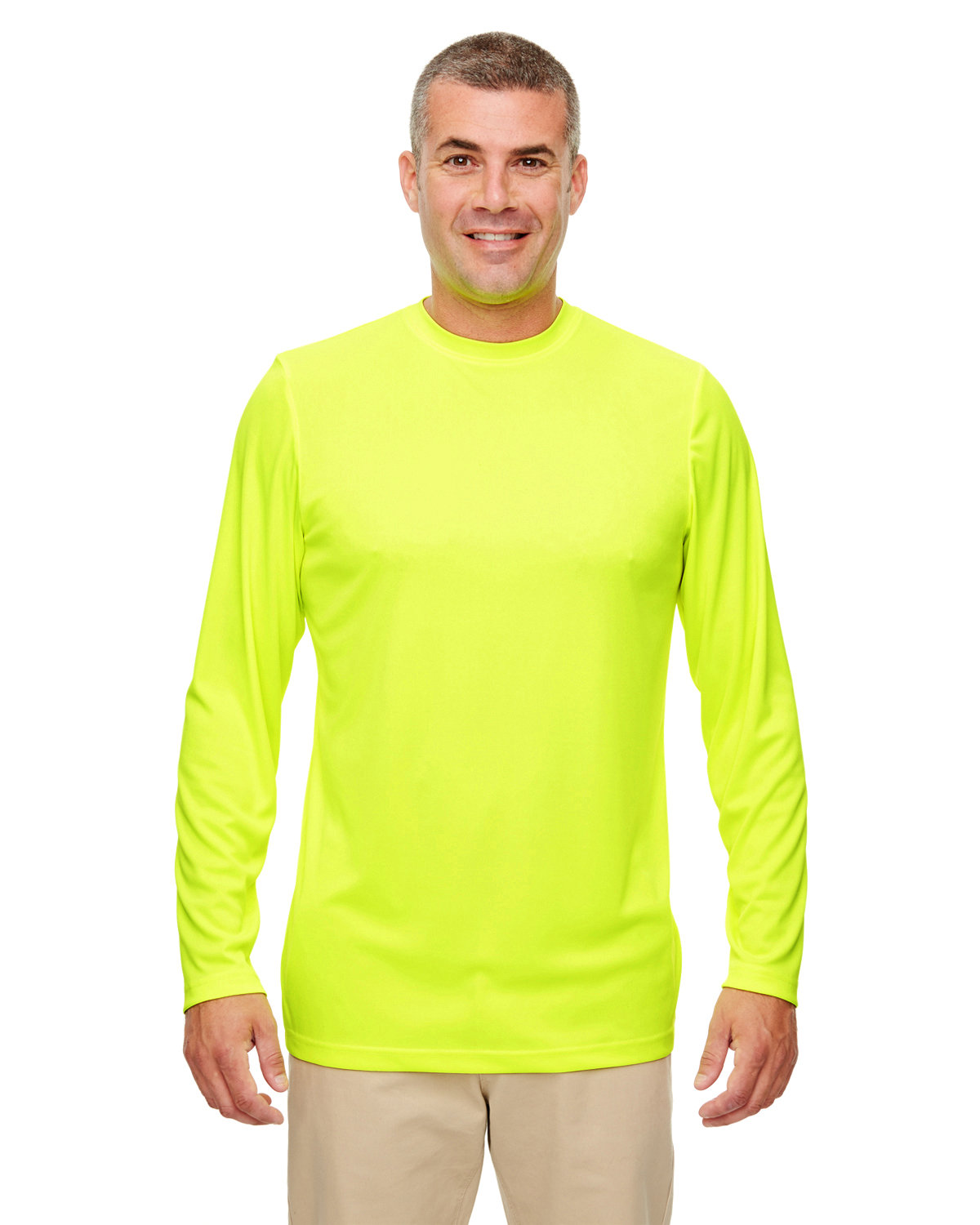 8622 UltraClub Mens Cool & Dry Performance Long-Sleeve Top Zoom Image
