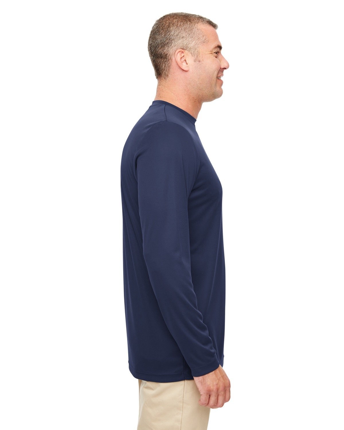 8622 UltraClub Mens Cool & Dry Performance Long-Sleeve Top - Siide Image
