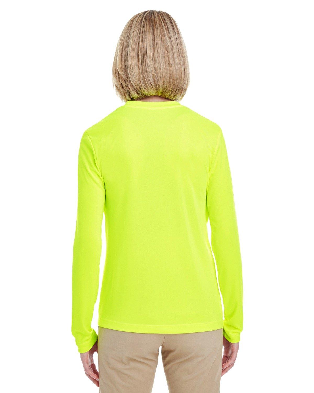 8622W UltraClub Ladies Cool & Dry Performance Long-Sleeve Top - Back Image