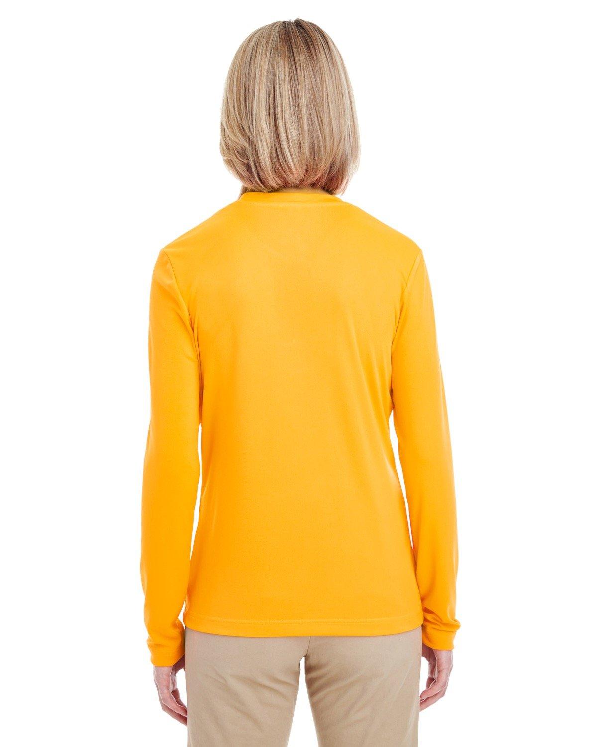 8622W UltraClub Ladies Cool & Dry Performance Long-Sleeve Top - Back Image