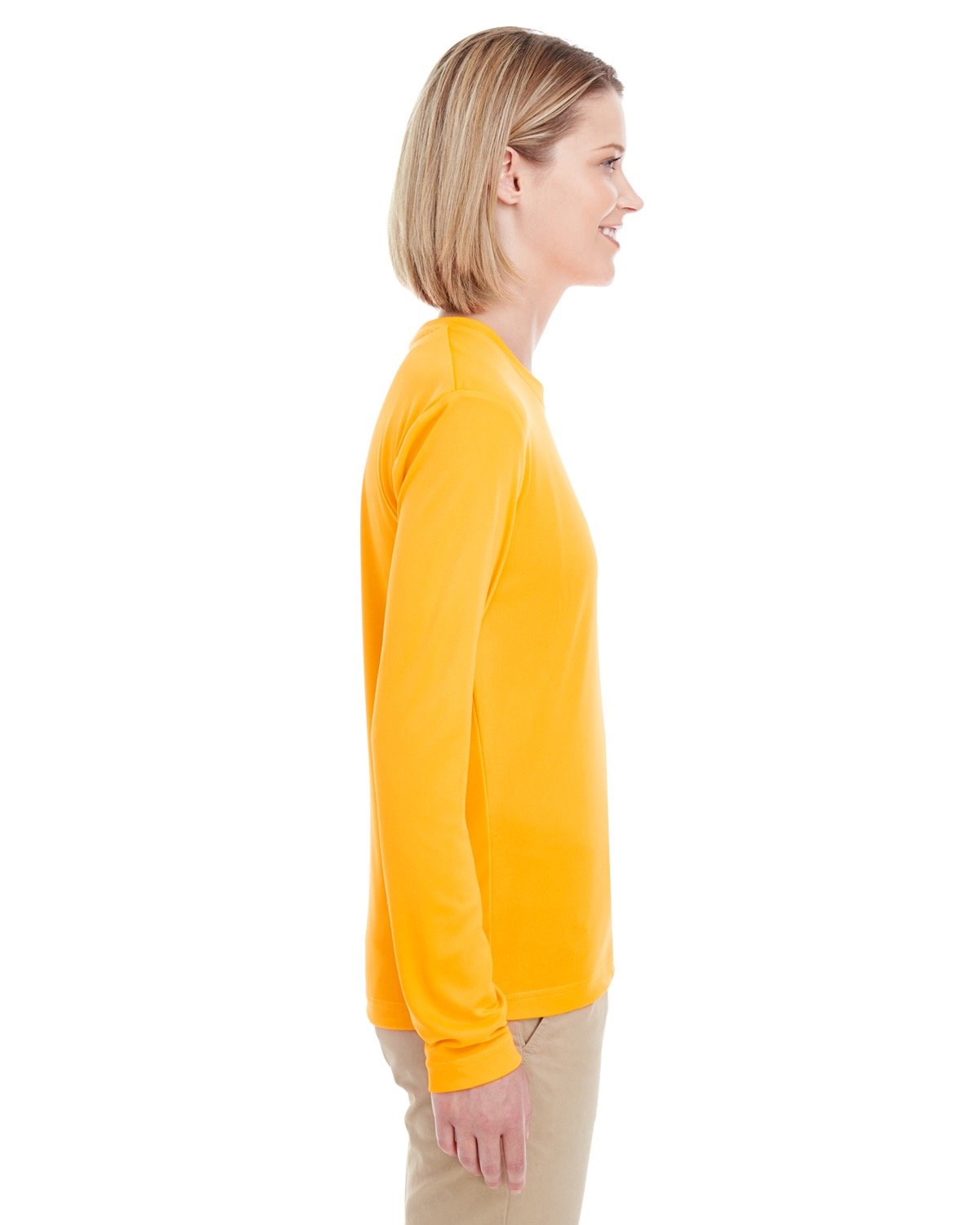 8622W UltraClub Ladies Cool & Dry Performance Long-Sleeve Top - Siide Image