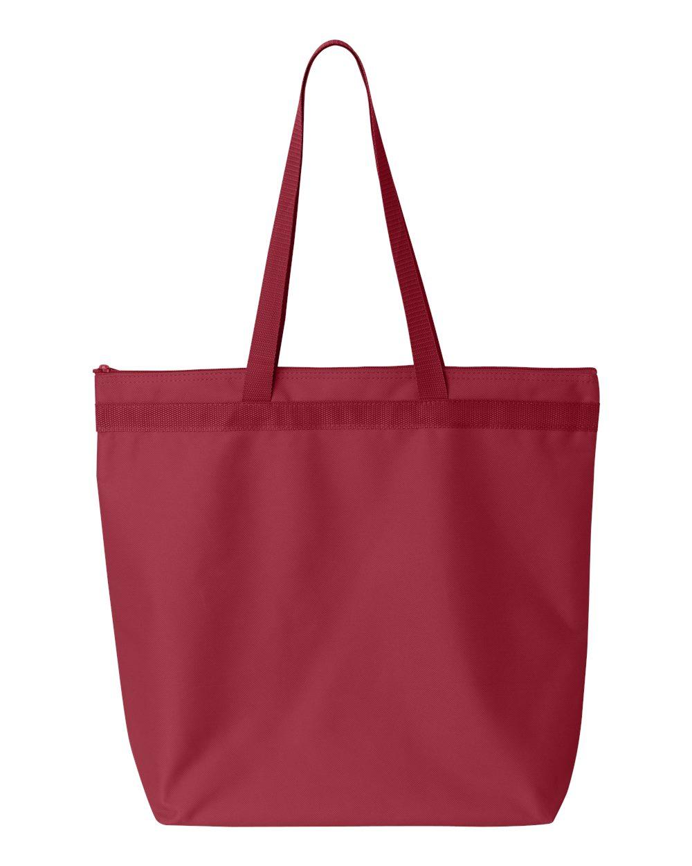 8802 Liberty Bags Recycled Zipper Tote - Back Image