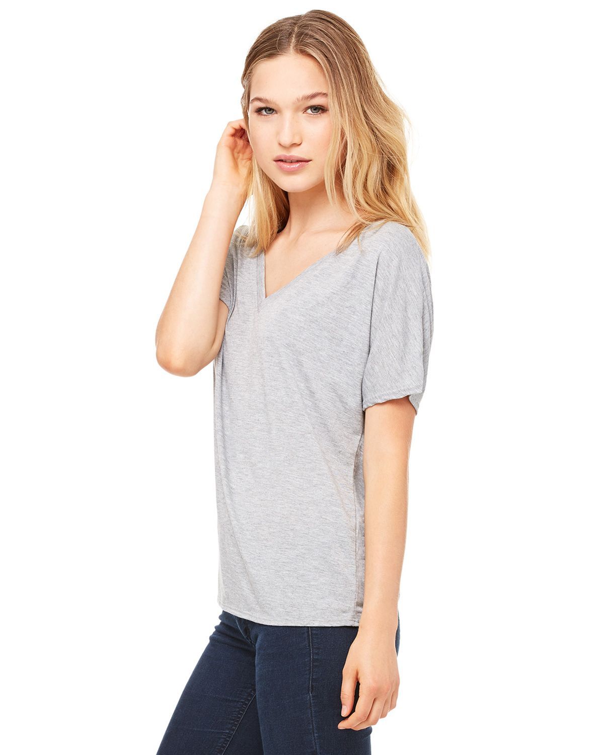 8815 Bella + Canvas Ladies' Slouchy V-Neck T-Shirt - Siide Image