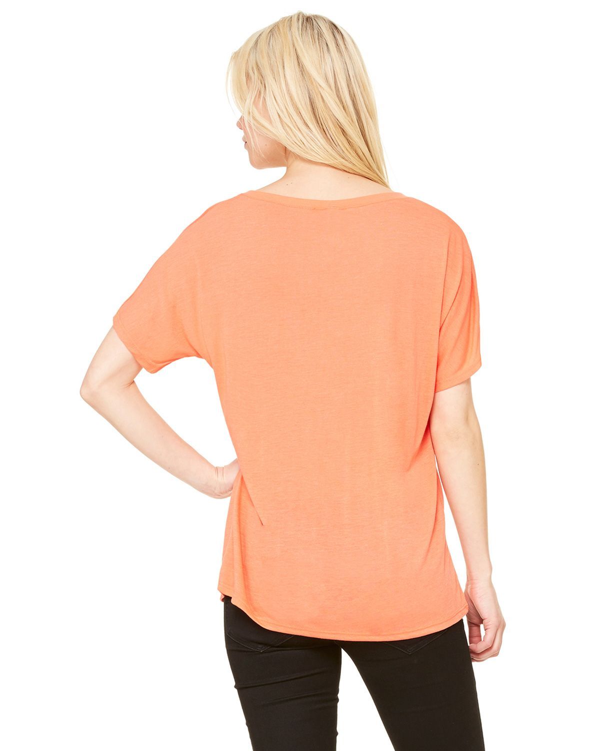 8815 Bella + Canvas Ladies' Slouchy V-Neck T-Shirt - Back Image