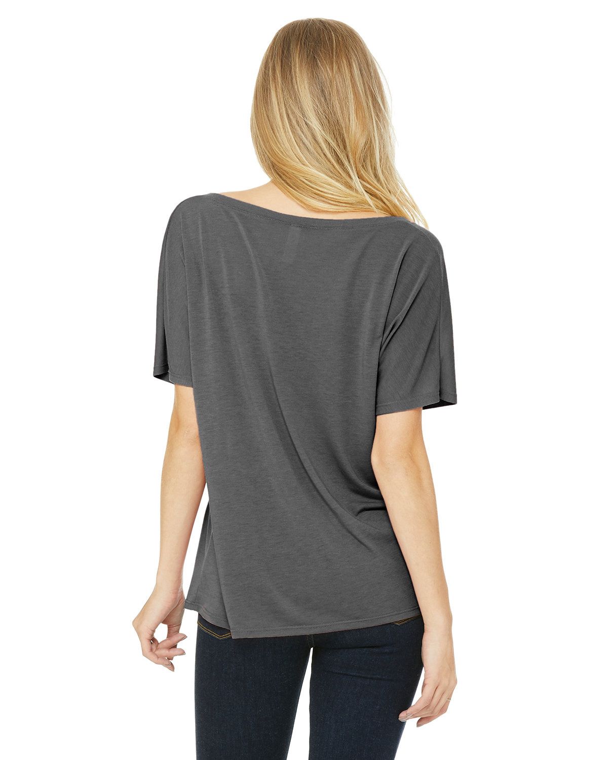 8815 Bella + Canvas Ladies' Slouchy V-Neck T-Shirt - Back Image