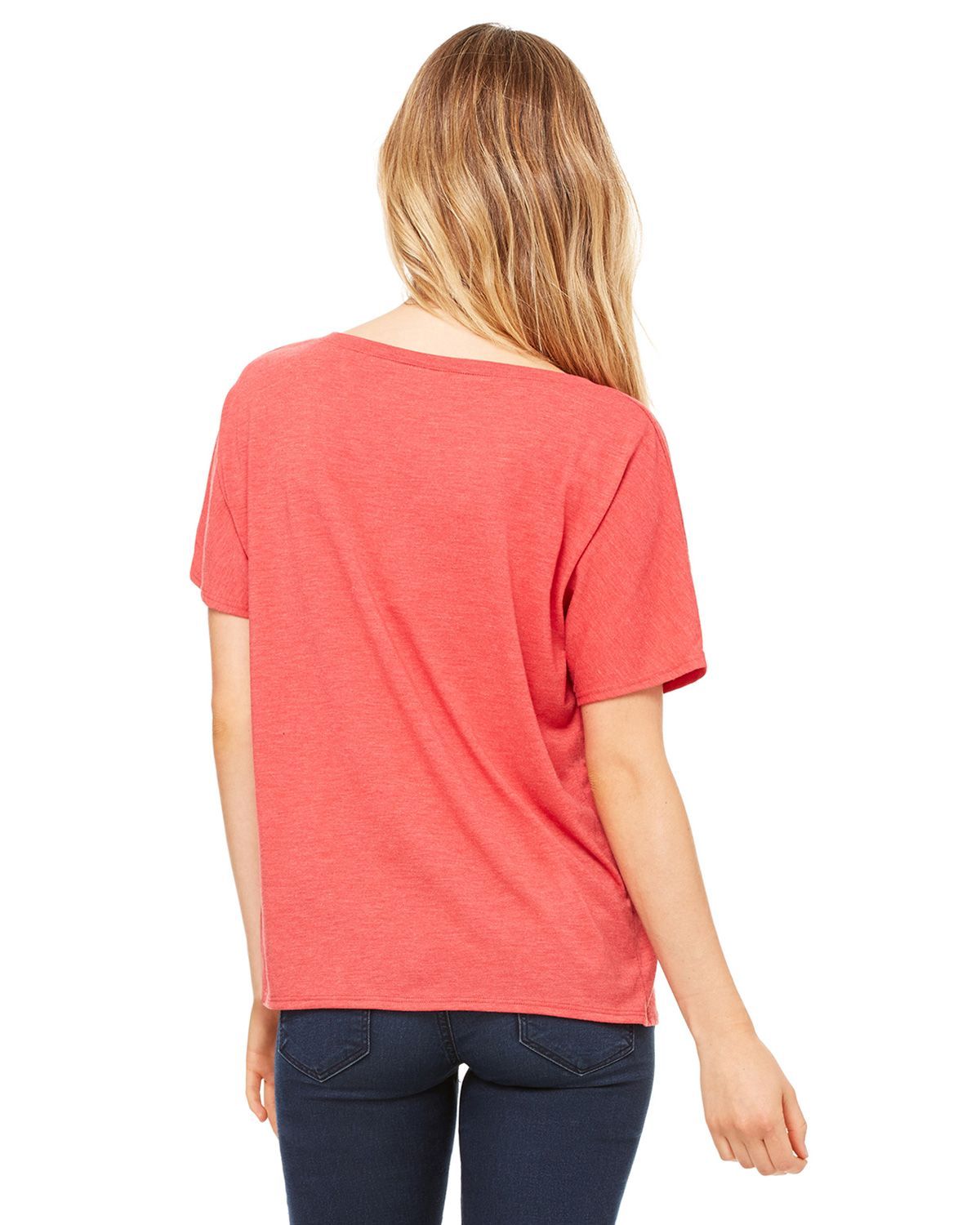 8815 Bella + Canvas Ladies' Slouchy V-Neck T-Shirt - Back Image