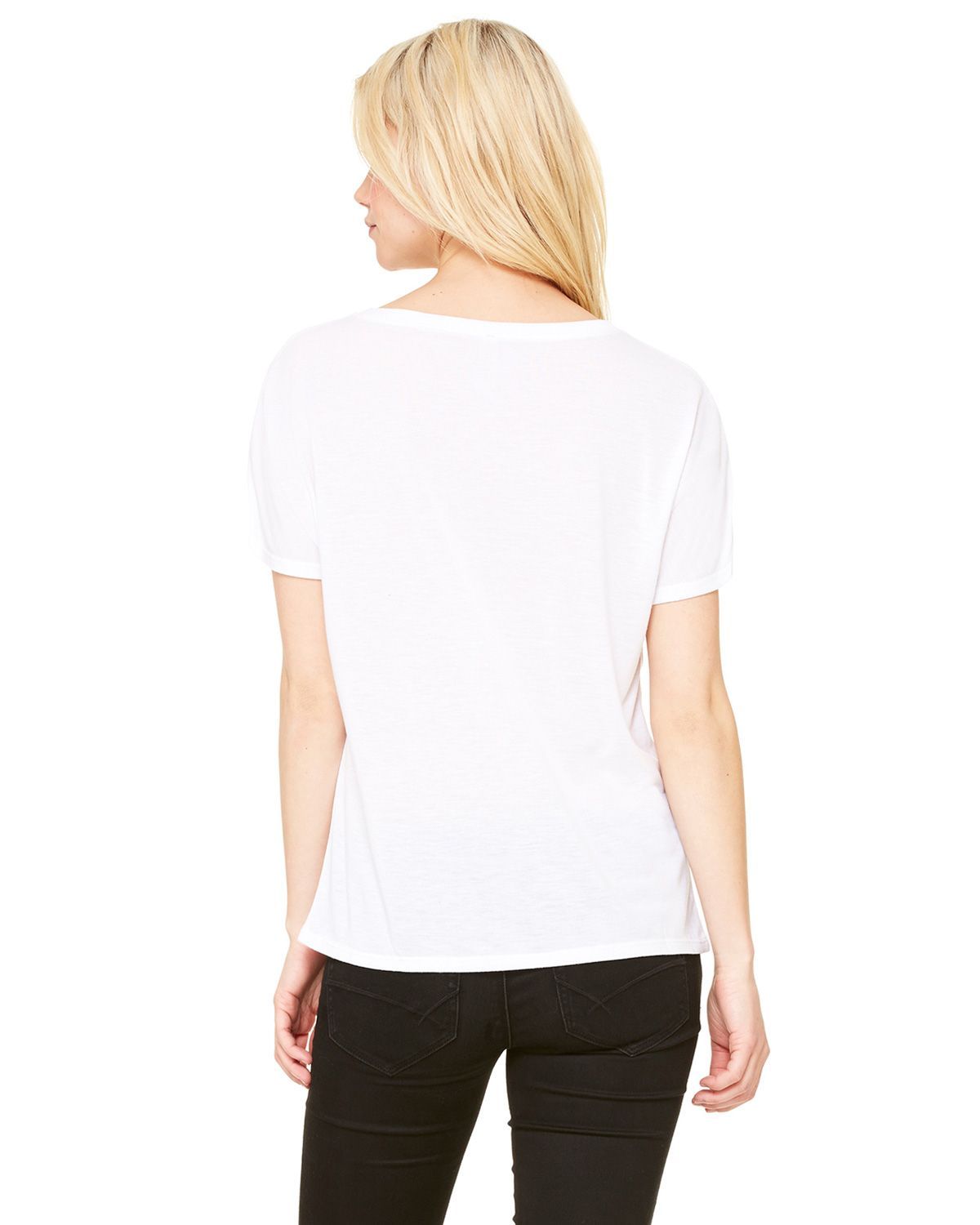 8815 Bella + Canvas Ladies' Slouchy V-Neck T-Shirt - Back Image