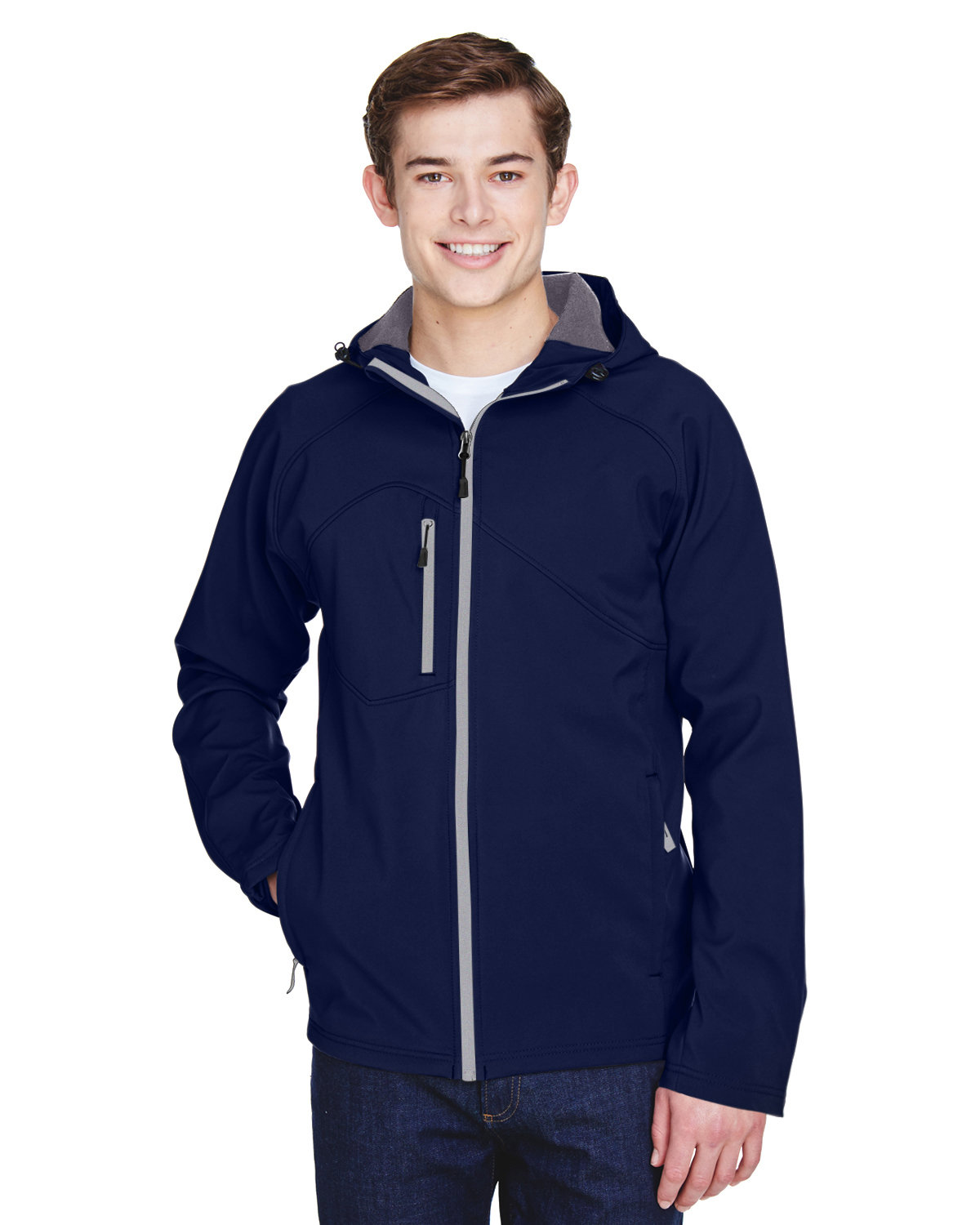 88166 North End Mens Prospect Two-Layer Fleece Bonded Soft Shell Hooded Jacket