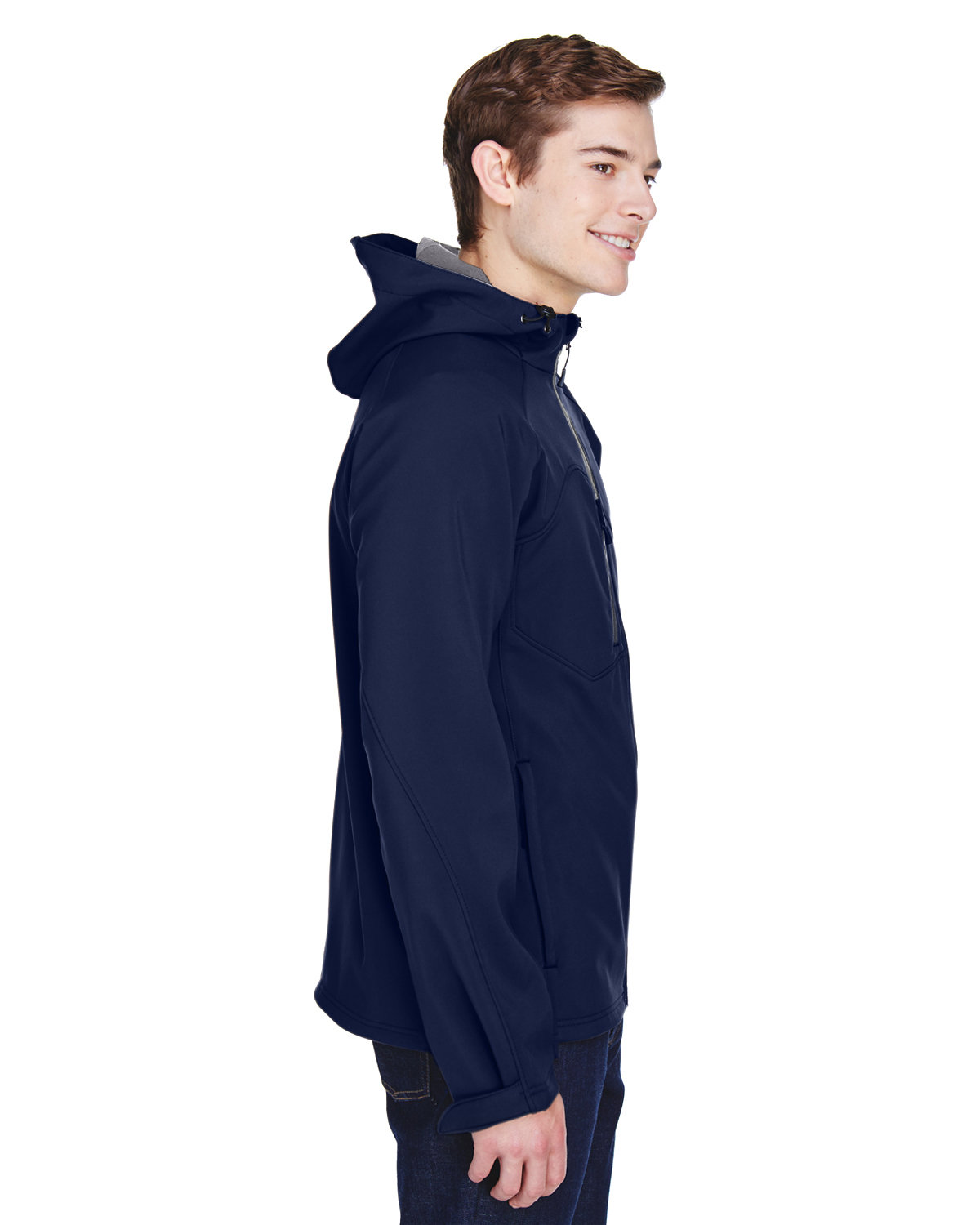 88166 North End Mens Prospect Two-Layer Fleece Bonded Soft Shell Hooded Jacket - Siide Image