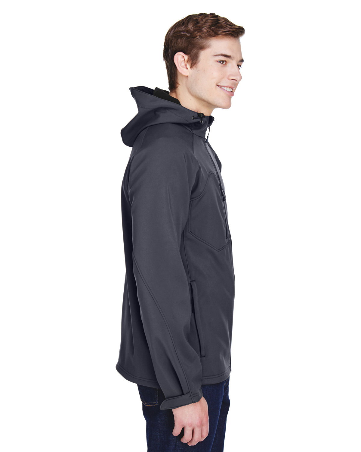 88166 North End Mens Prospect Two-Layer Fleece Bonded Soft Shell Hooded Jacket 88166 North End Mens Prospect Two-Layer Fleece Bonded Soft Shell Hooded Jacket - Siide Image
