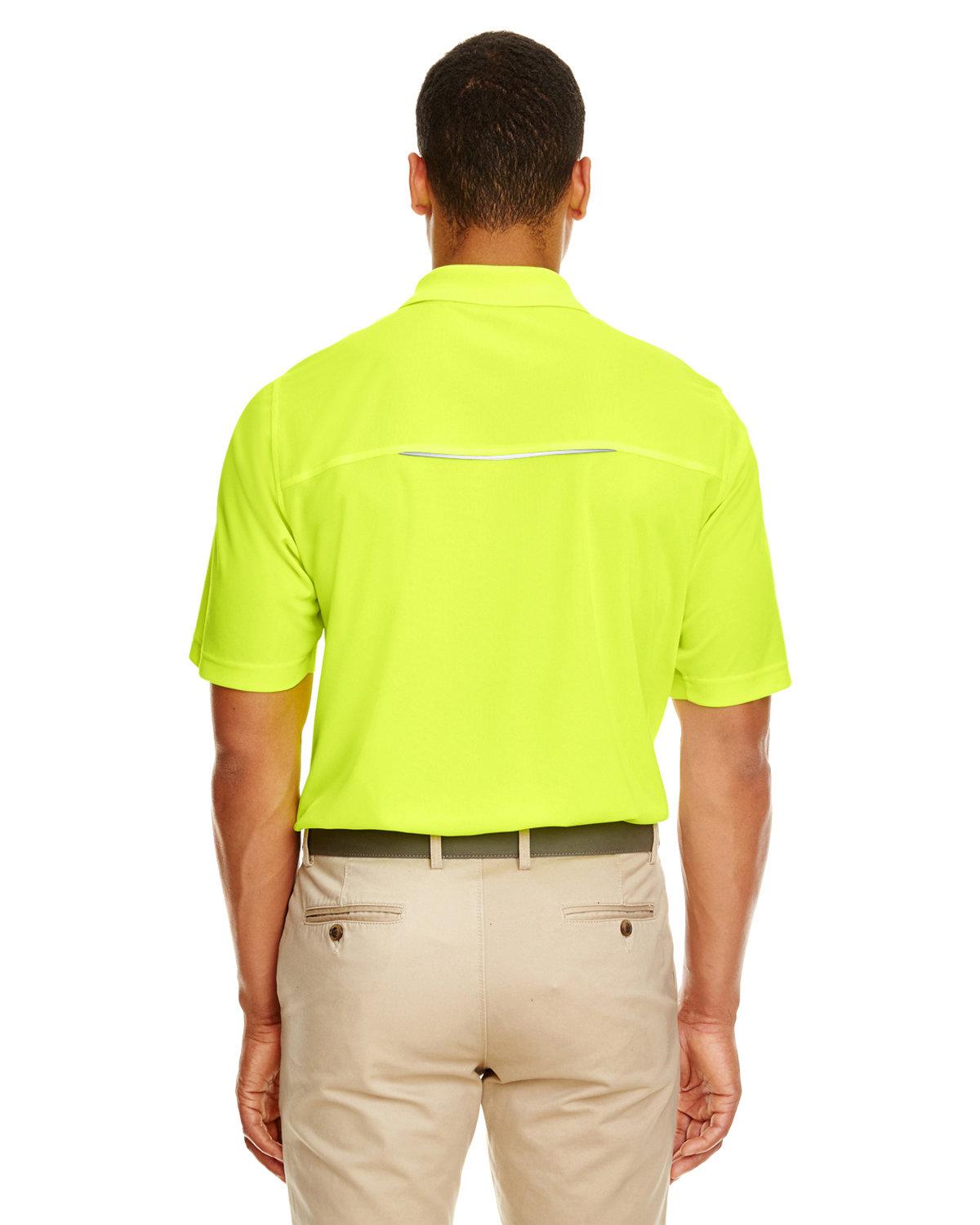 88181R Core 365 Mens Radiant Performance Piqué Polo with Reflective Piping - Back Image