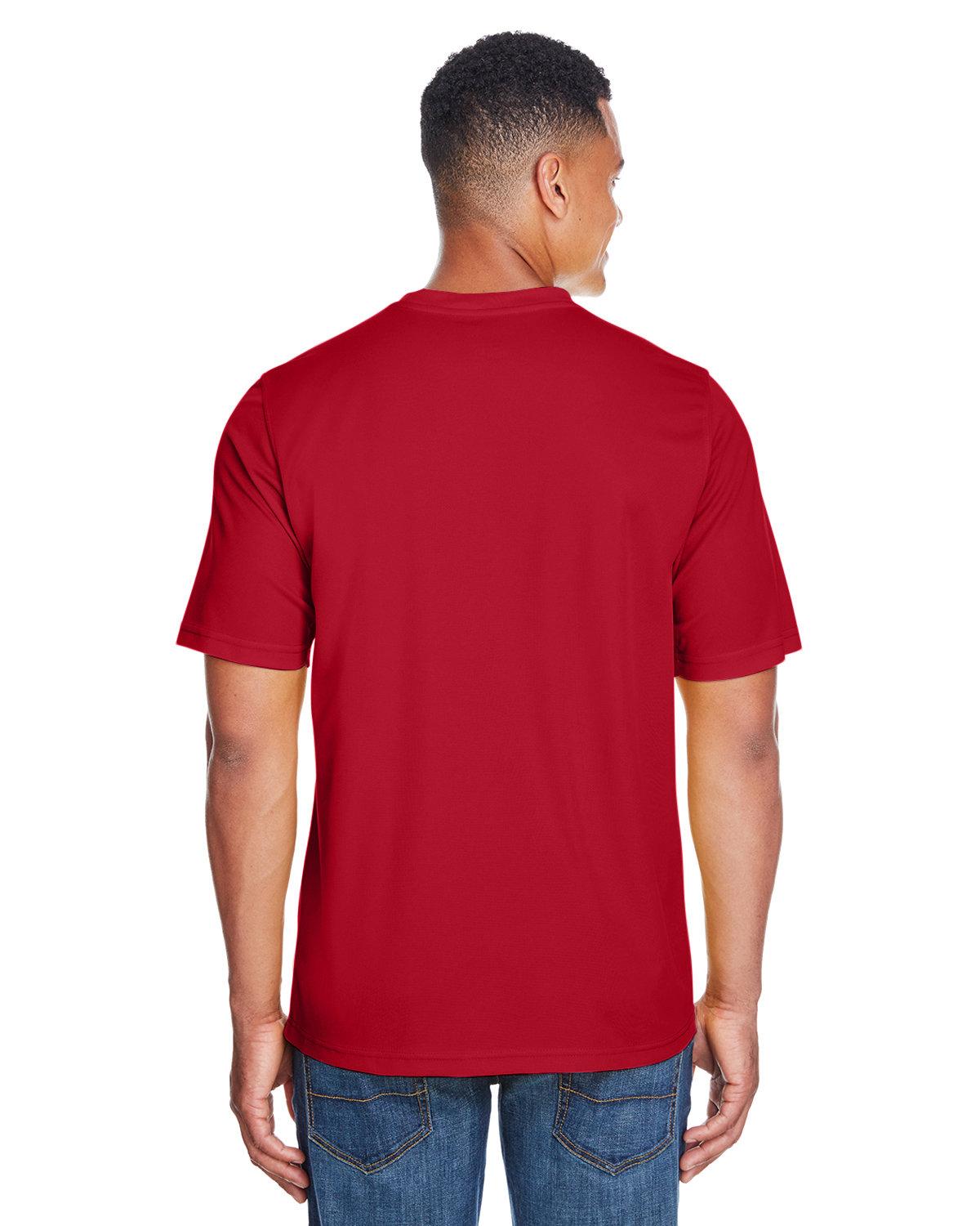 88182 Core 365 Mens Pace Performance Piqué Crewneck - Back Image