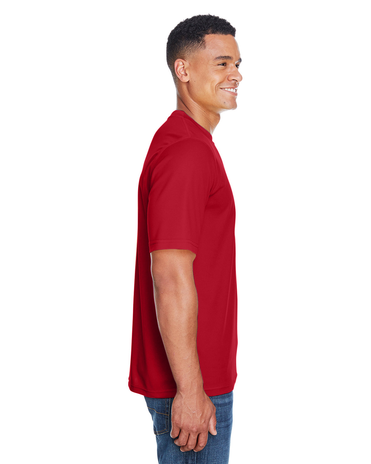 88182 Core 365 Mens Pace Performance Piqué Crewneck - Siide Image