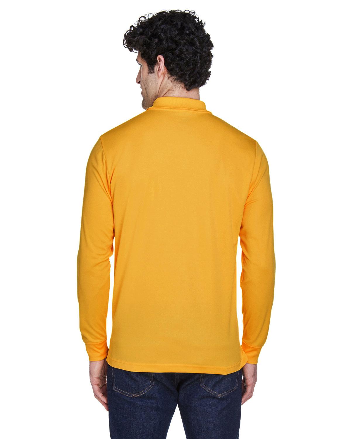 88192 Core 365 Mens Pinnacle Performance Long-Sleeve Piqué Polo - Back Image