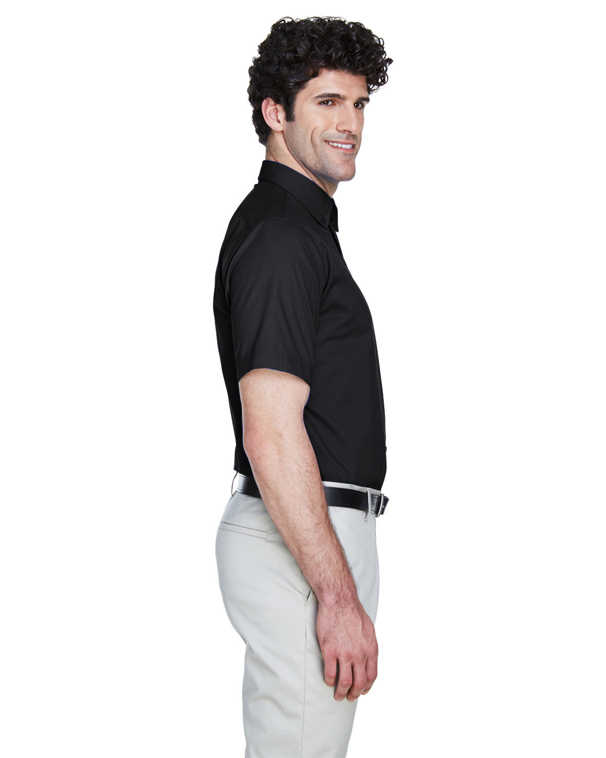 88194T Core 365 Mens Tall Optimum Short-Sleeve Twill Shirt - Siide Image