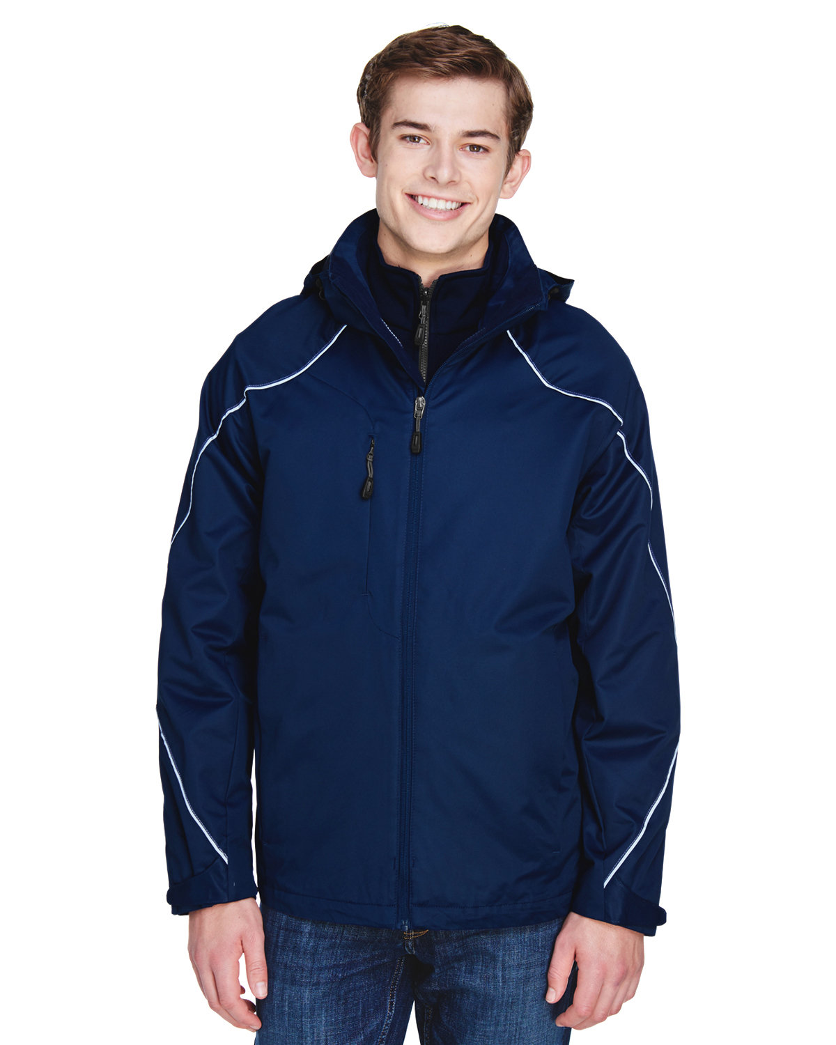88196 North End Mens Angle 3-in-1 Jacket with Bonded Fleece Liner