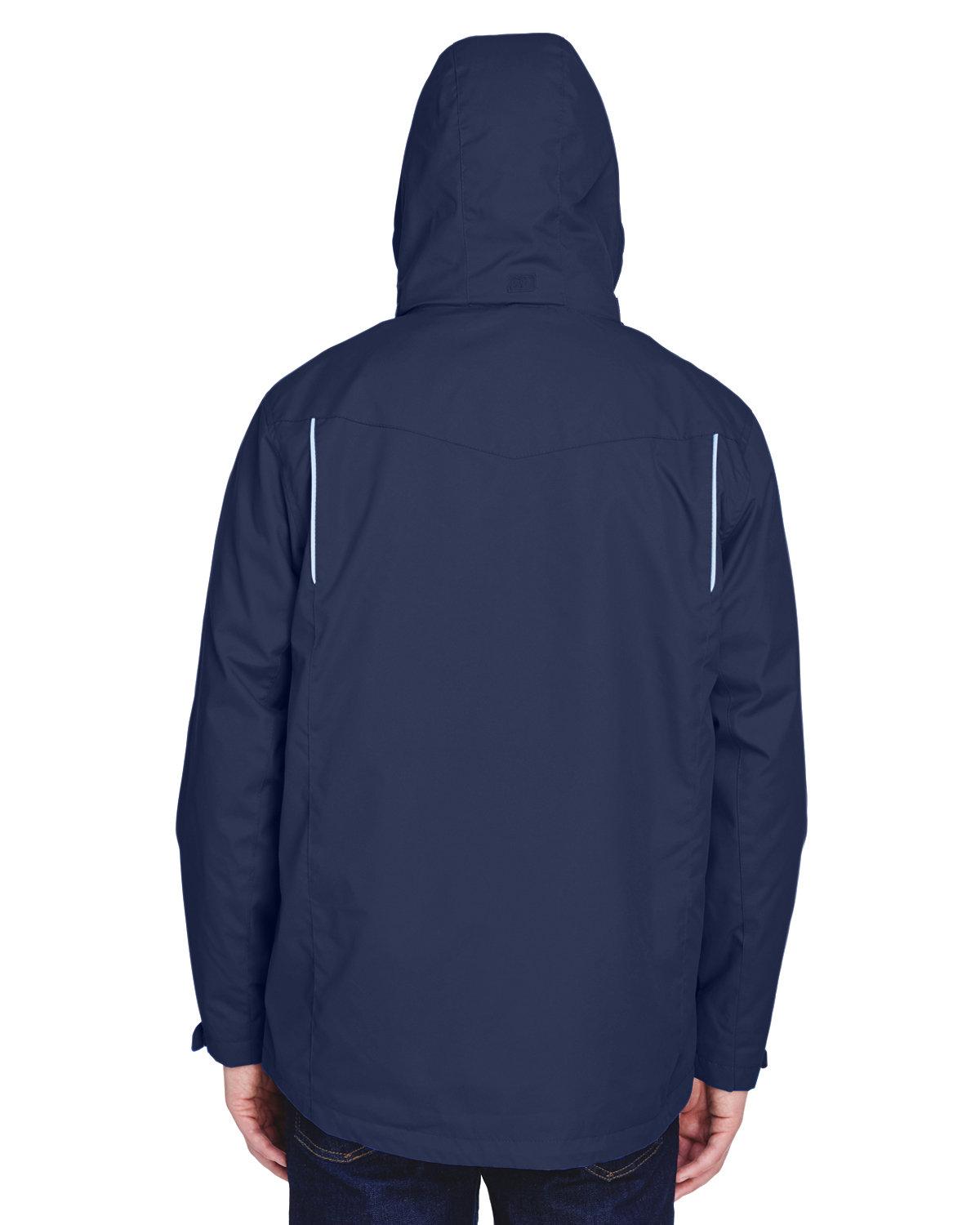 88205T Core 365 Mens Tall Region 3-in-1 Jacket with Fleece Liner - Back Image