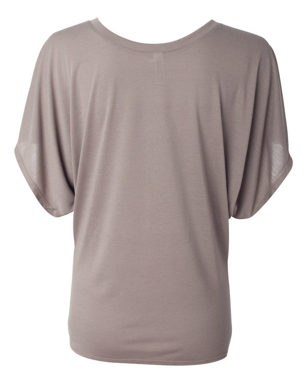 8821 Bella + Canvas Women’s Flowy Draped Dolman Tee - Back Image