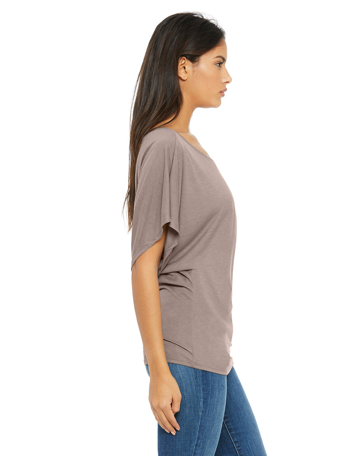 8821 Bella + Canvas Women’s Flowy Draped Dolman Tee - Siide Image
