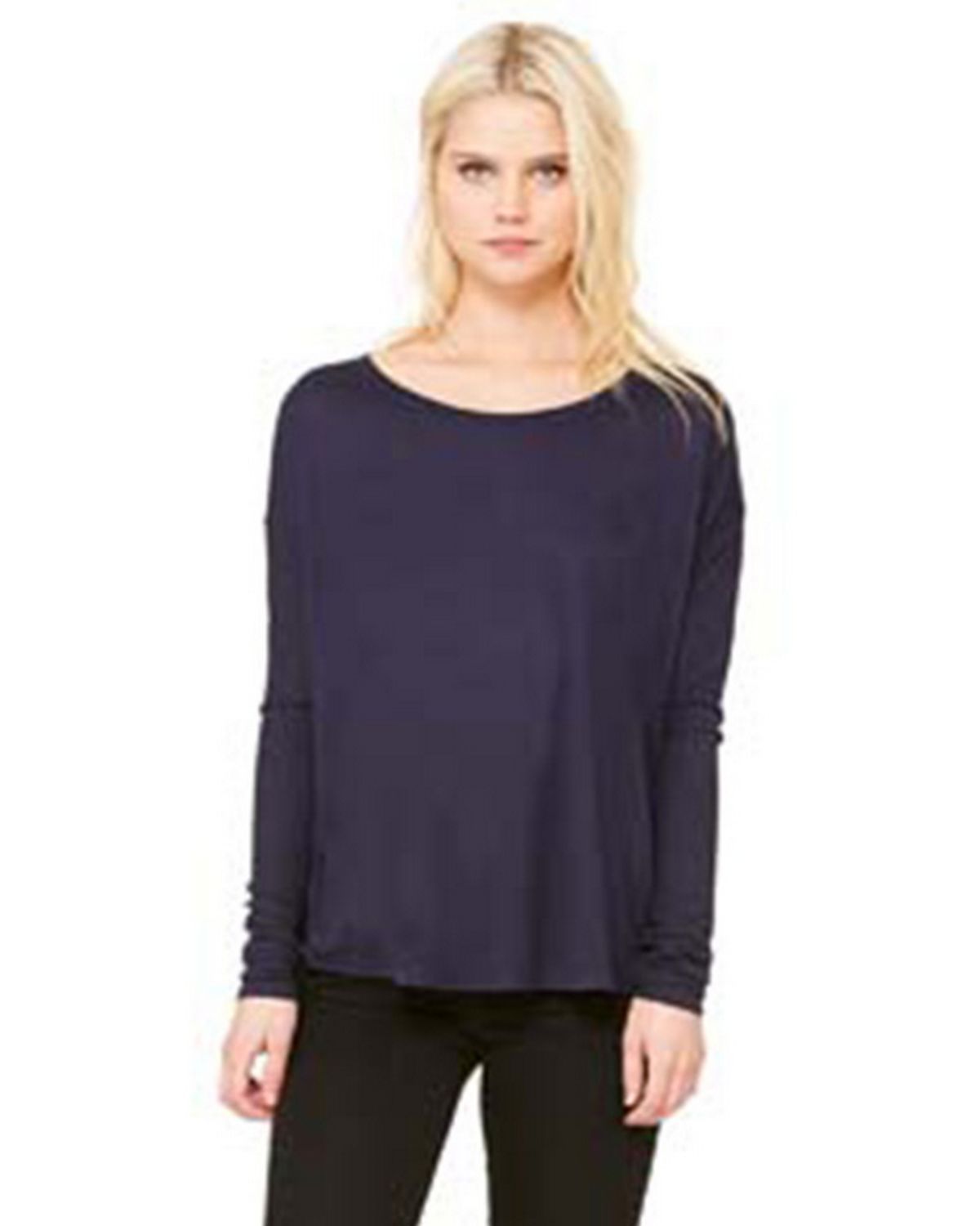 8852 Bella + Canvas Women’s Flowy 2x1 Ribbed Long Sleeve Tee