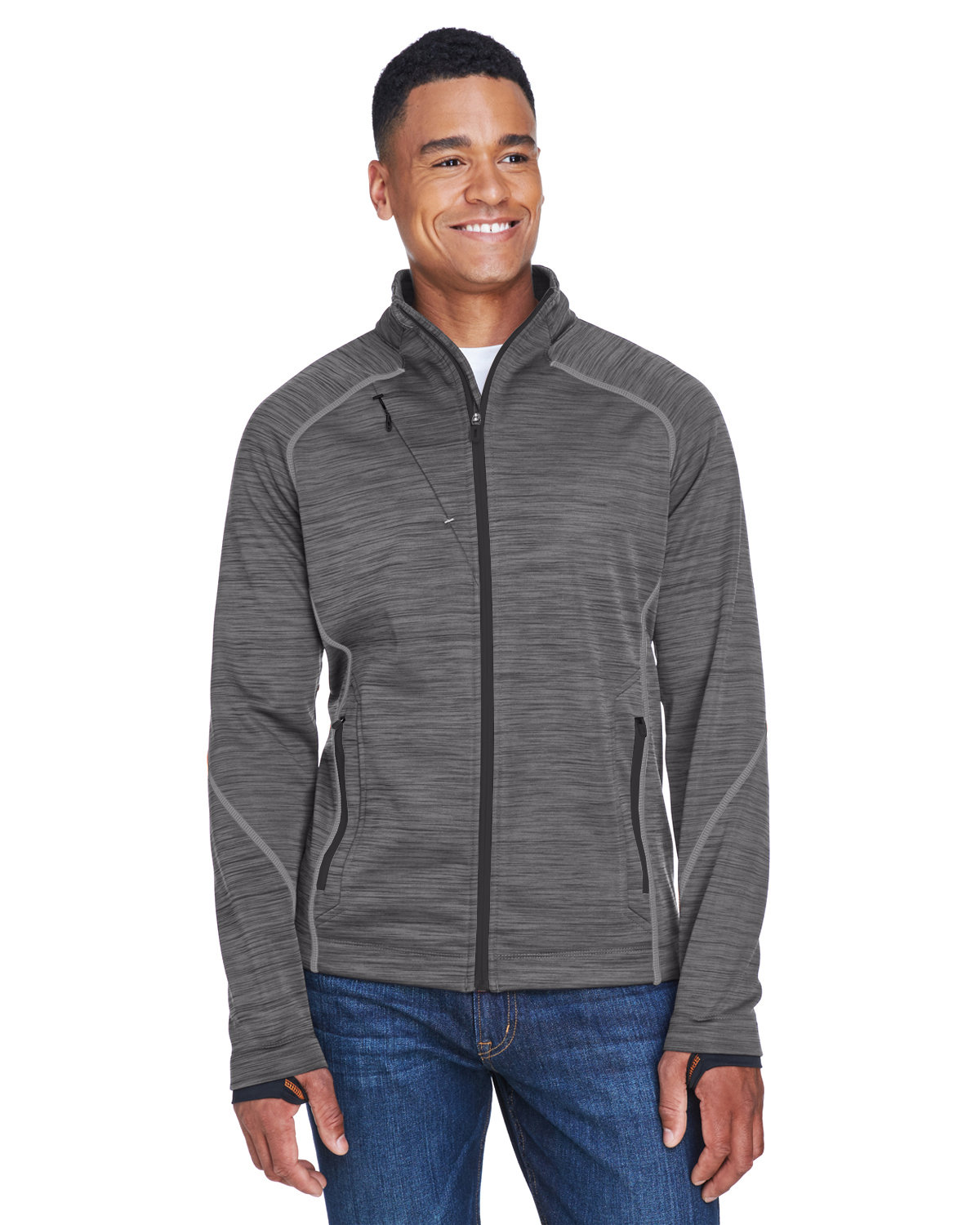 88697 North End Mens Flux Mélange Bonded Fleece Jacket