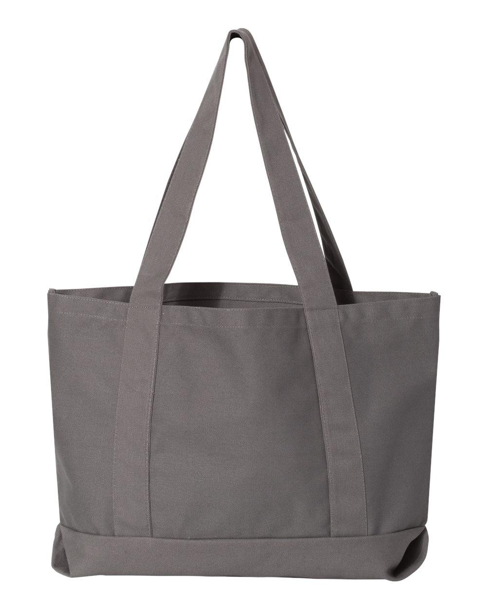 8870 Liberty Bags Seaside Cotton Canvas 12 oz. Pigment-Dyed Boat Tote - Back Image