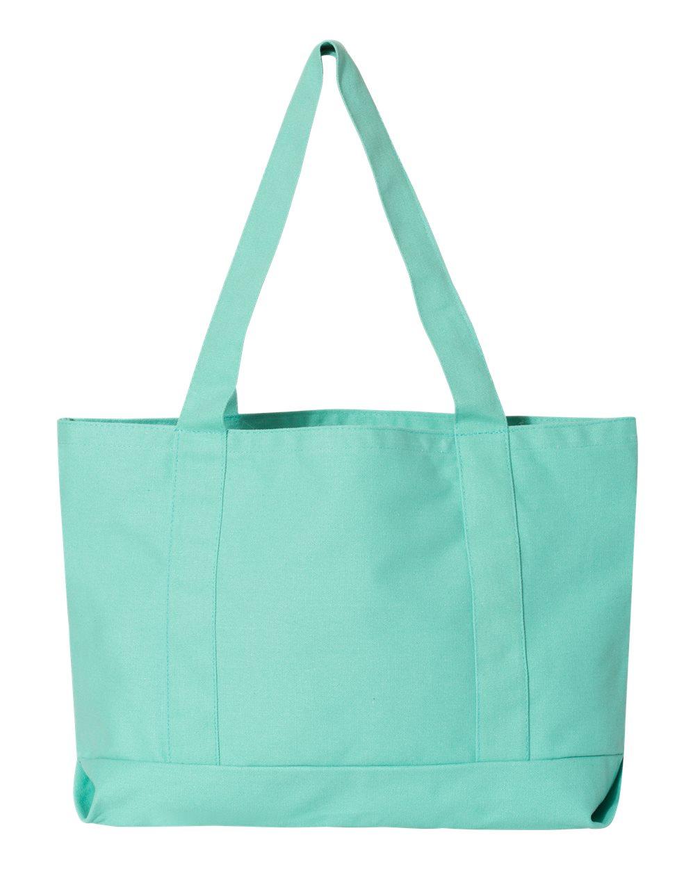 8870 Liberty Bags Seaside Cotton Canvas 12 oz. Pigment-Dyed Boat Tote - Back Image
