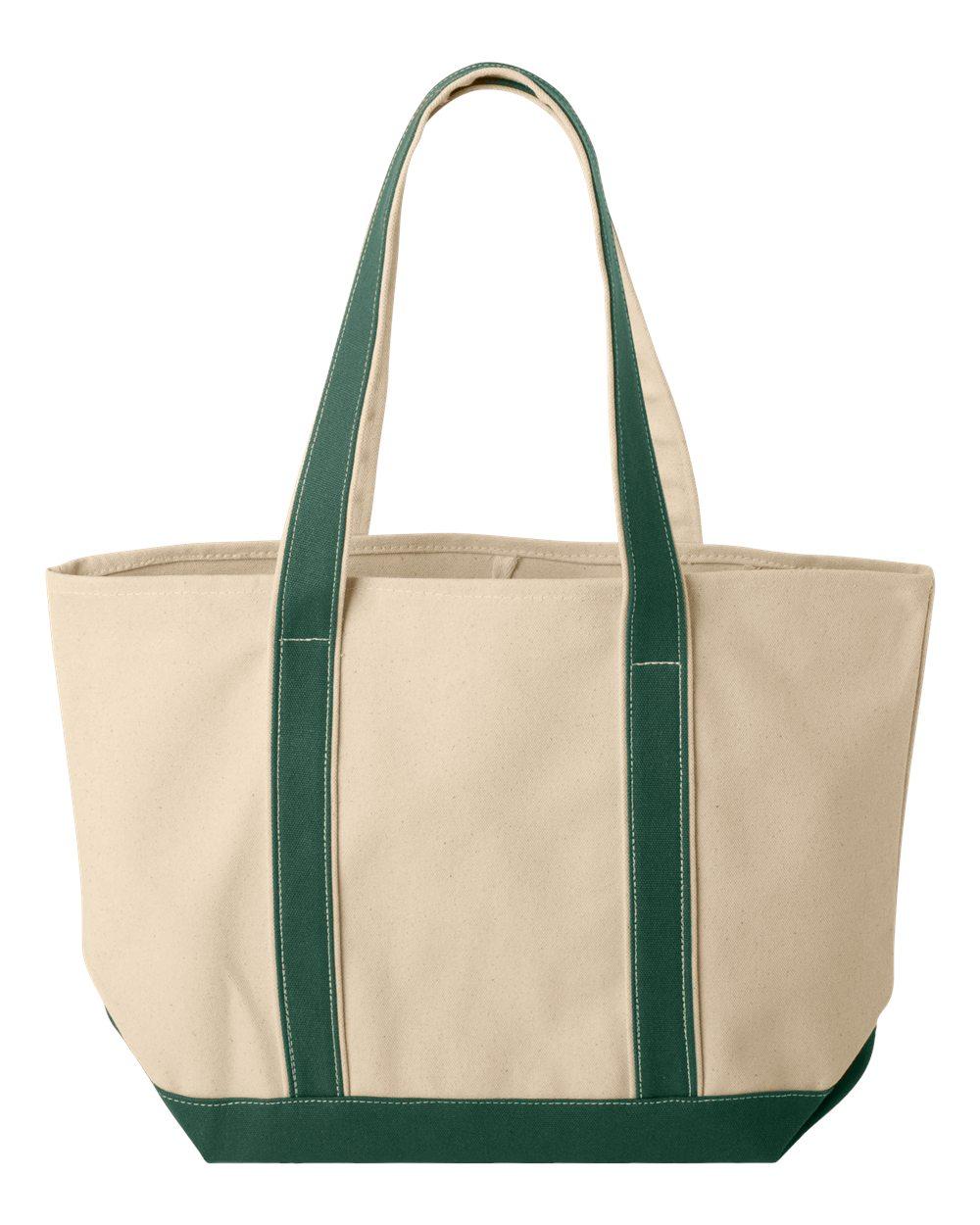 8871 Liberty Bags Windward Large Cotton Canvas Classic Boat Tote 8871 Liberty Bags Windward Large Cotton Canvas Classic Boat Tote - Back Image