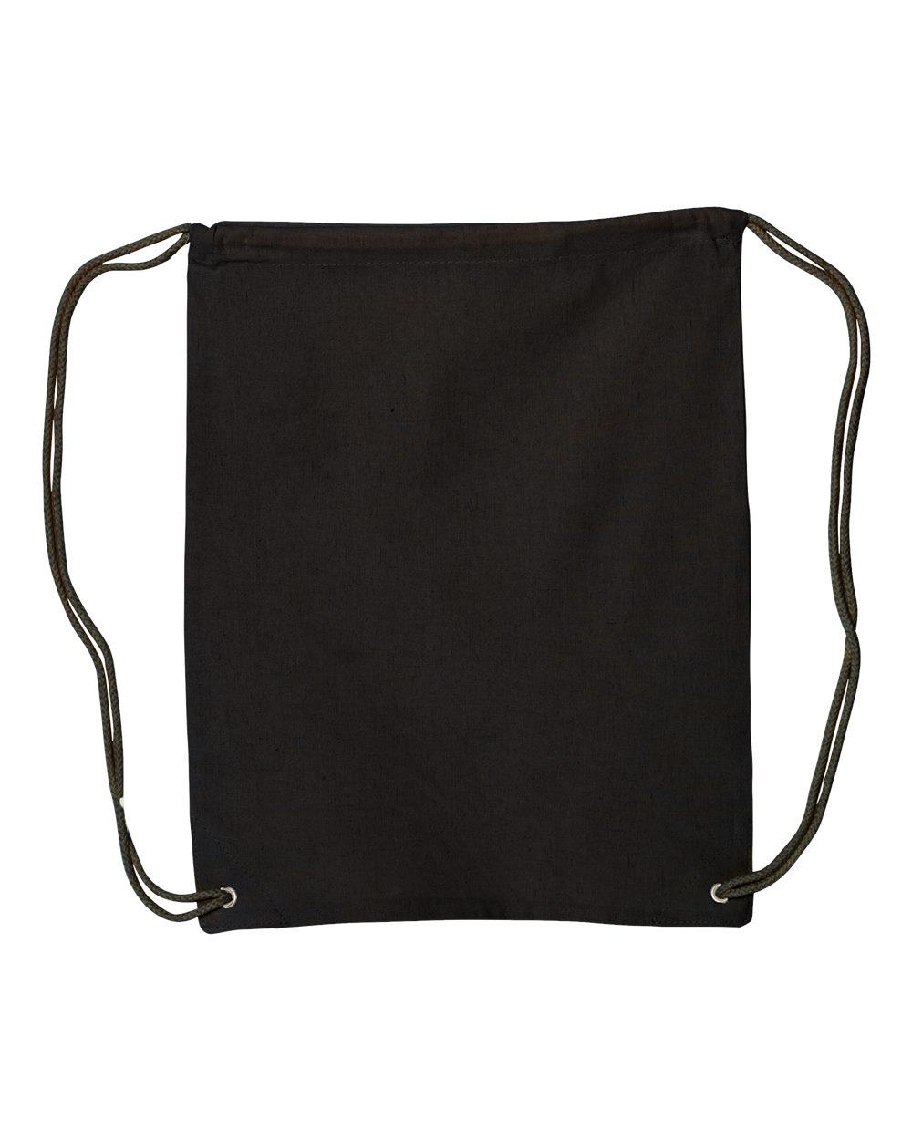 8875 Liberty Bags Cotton Drawstring Backpack - Back Image