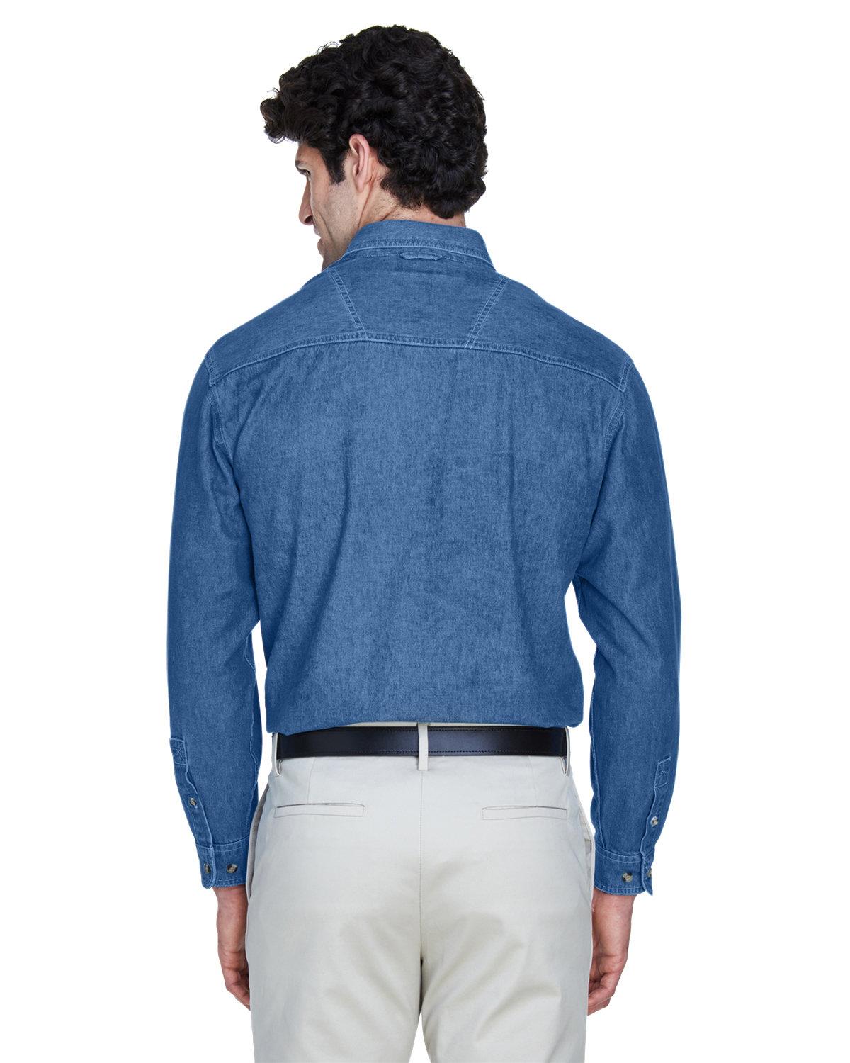 8960 UltraClub Mens Cypress Denim with Pocket - Back Image