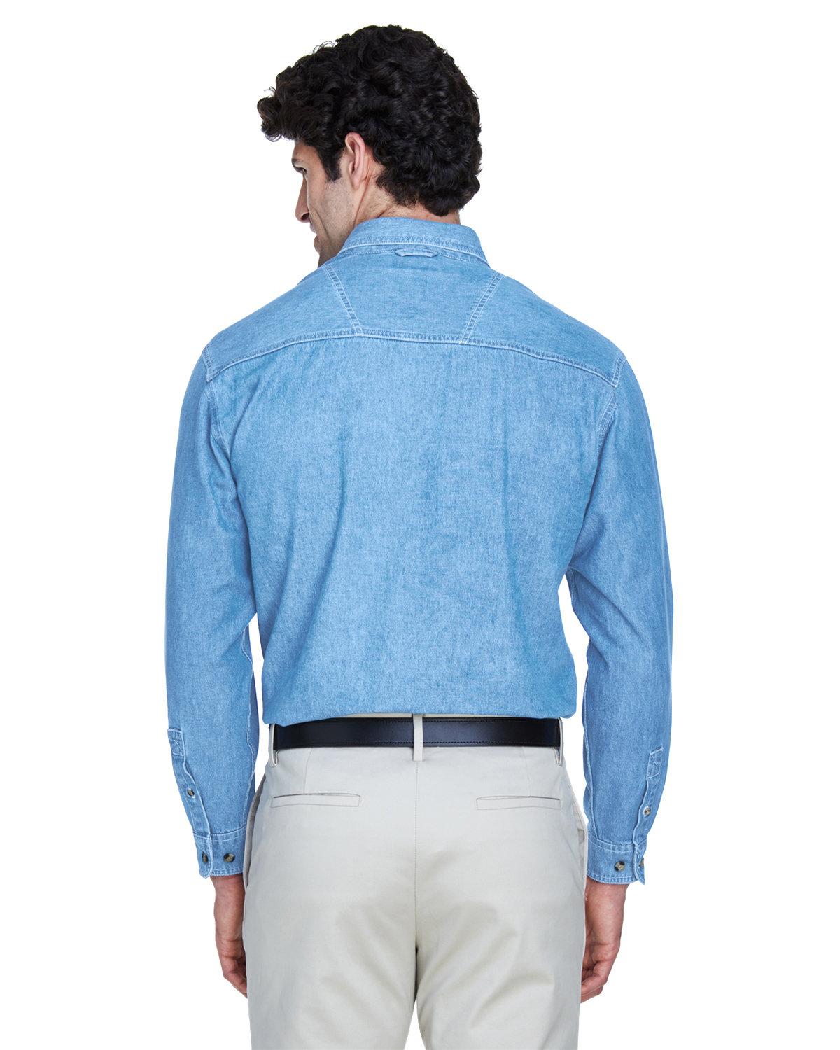 8960 UltraClub Mens Cypress Denim with Pocket - Back Image
