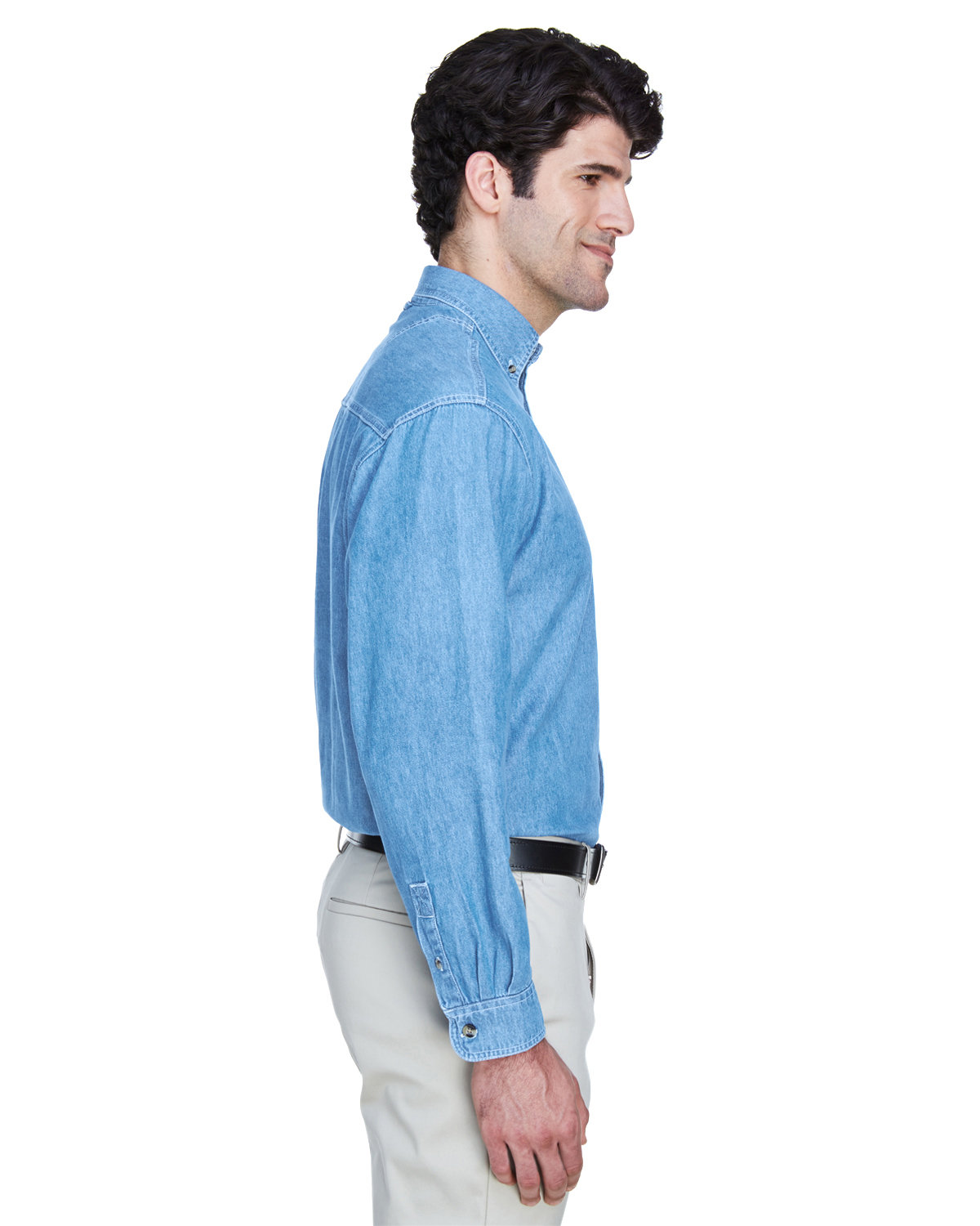 8960 UltraClub Mens Cypress Denim with Pocket - Siide Image